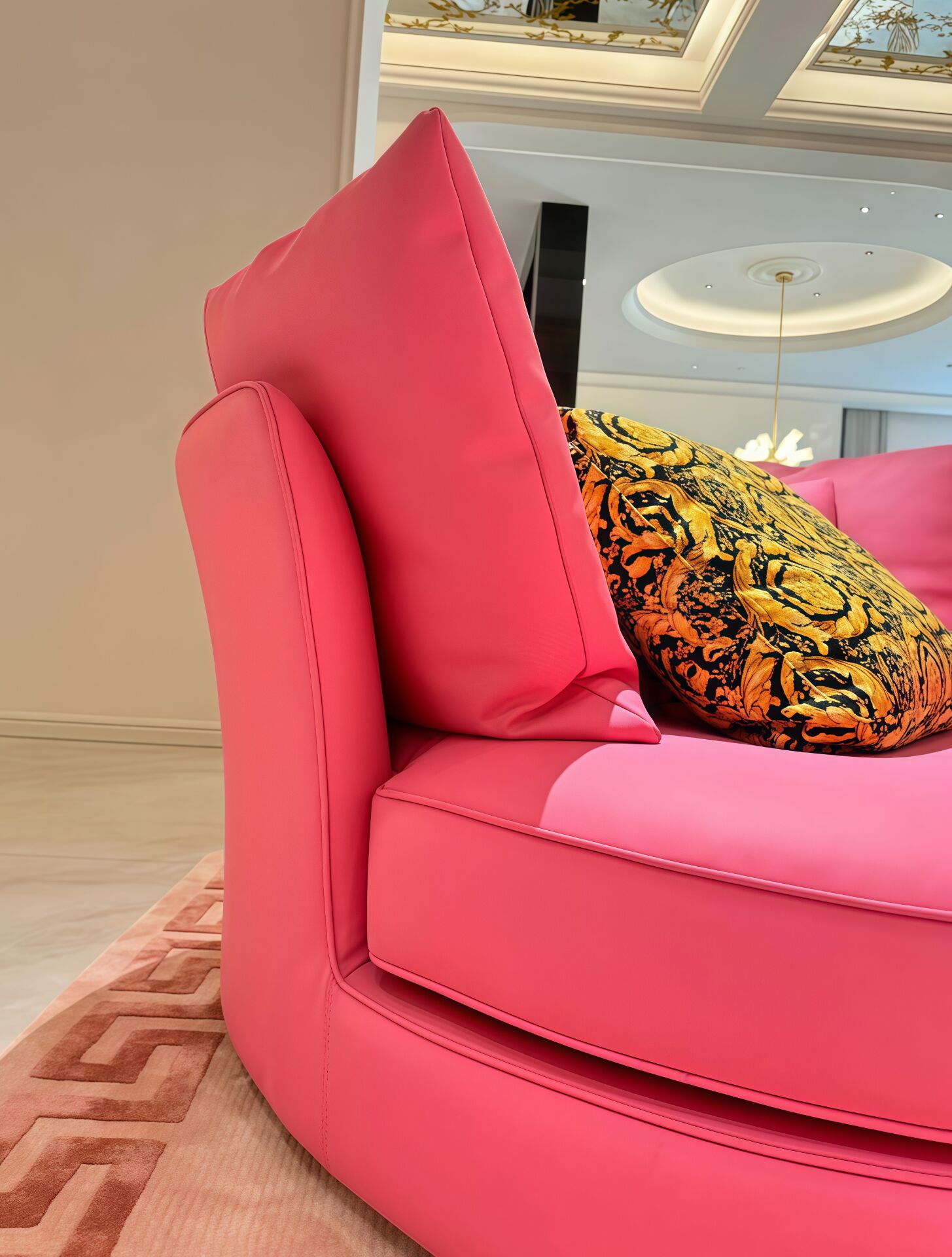 Aeternitas Italian Living Room Artistic Genuine Leather Customize Sofa
