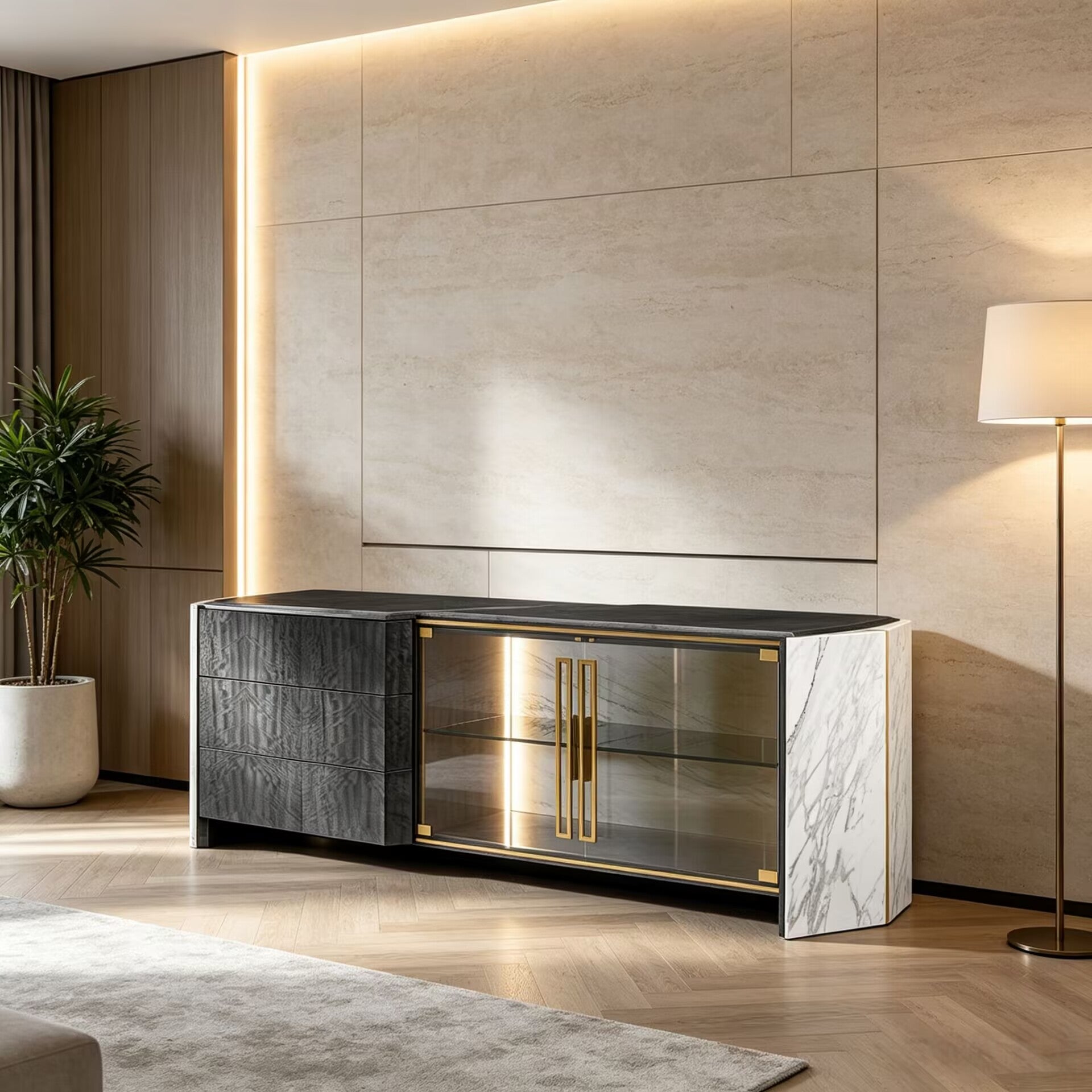 algerone High quality Creativity marble Simple Storage Sideboard