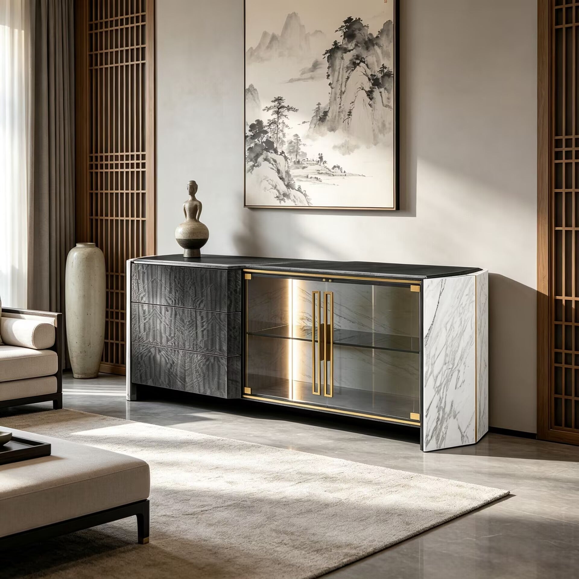 algerone High quality Creativity marble Simple Storage Sideboard