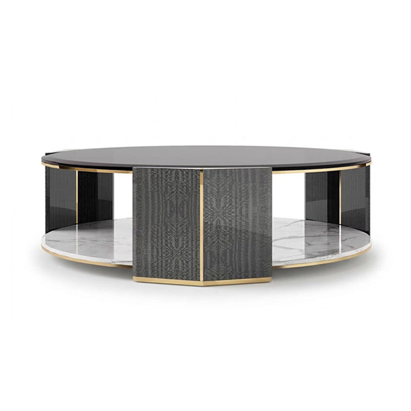 Algerone I Creativity Double-Layer Round Coffee Table Coffee Table
