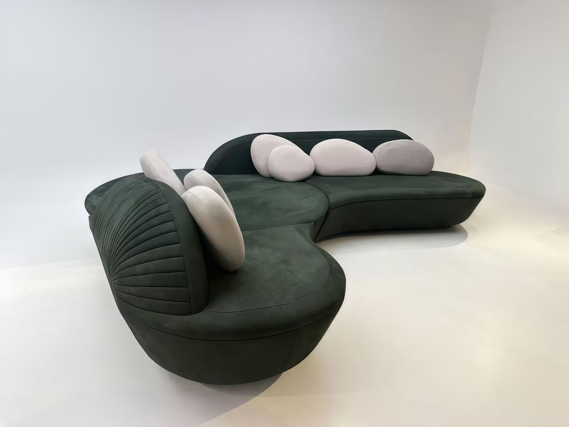 Amaterasu Minimalist Solid Wood Creativity Designer Fabric Sofa