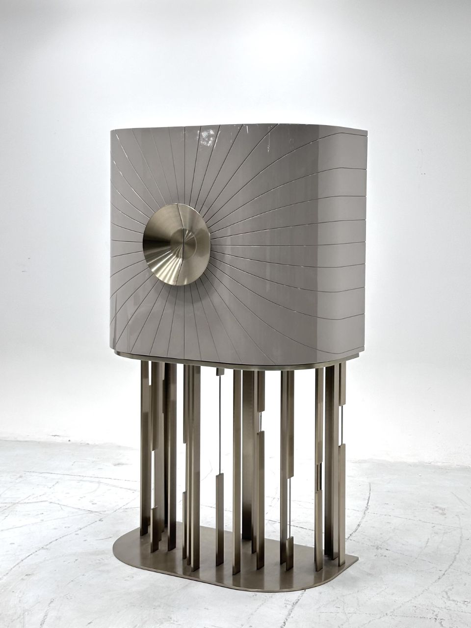 Amaterasu Italian High End Stainless Steel Solid Wood Wine Cabinet