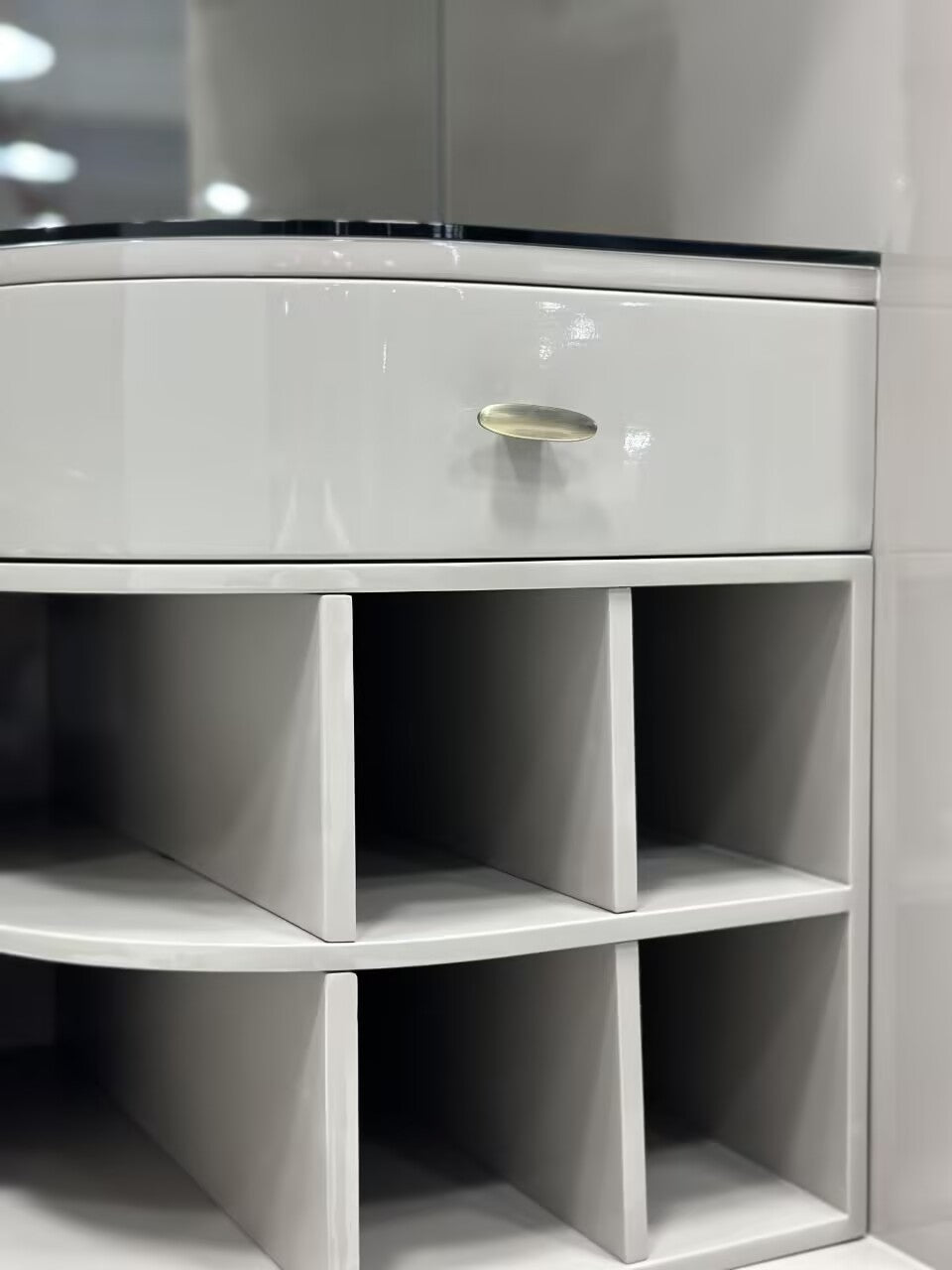 Amaterasu Italian High End Stainless Steel Solid Wood Wine Cabinet