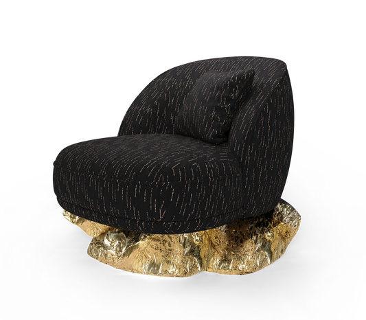 Luxurious Brass hammering technique angra armchair
