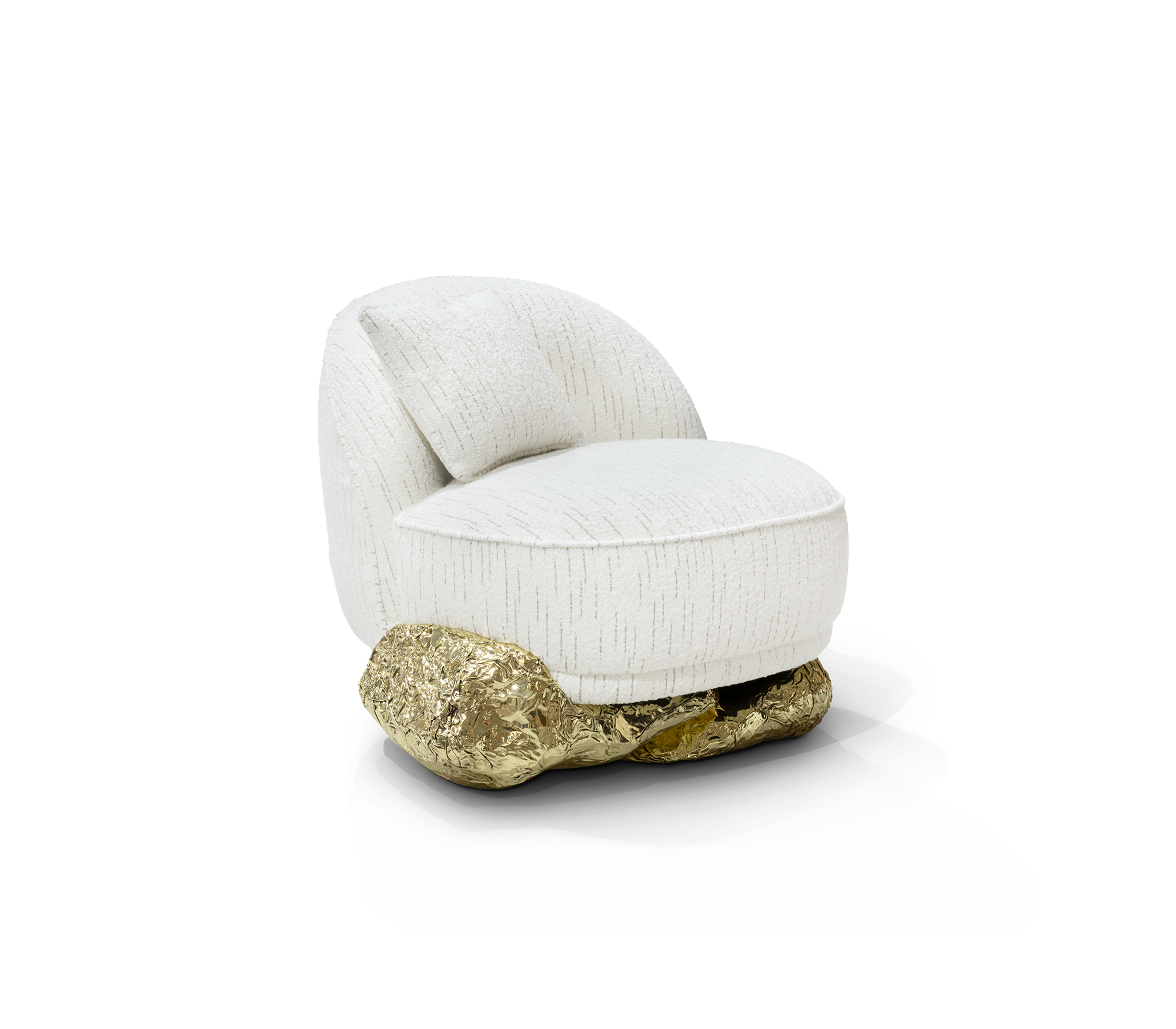 Luxurious Brass hammering technique angra armchair