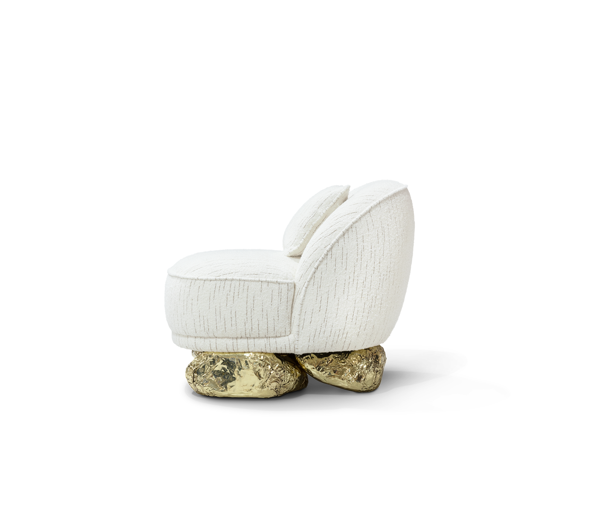 Luxurious Brass hammering technique angra armchair