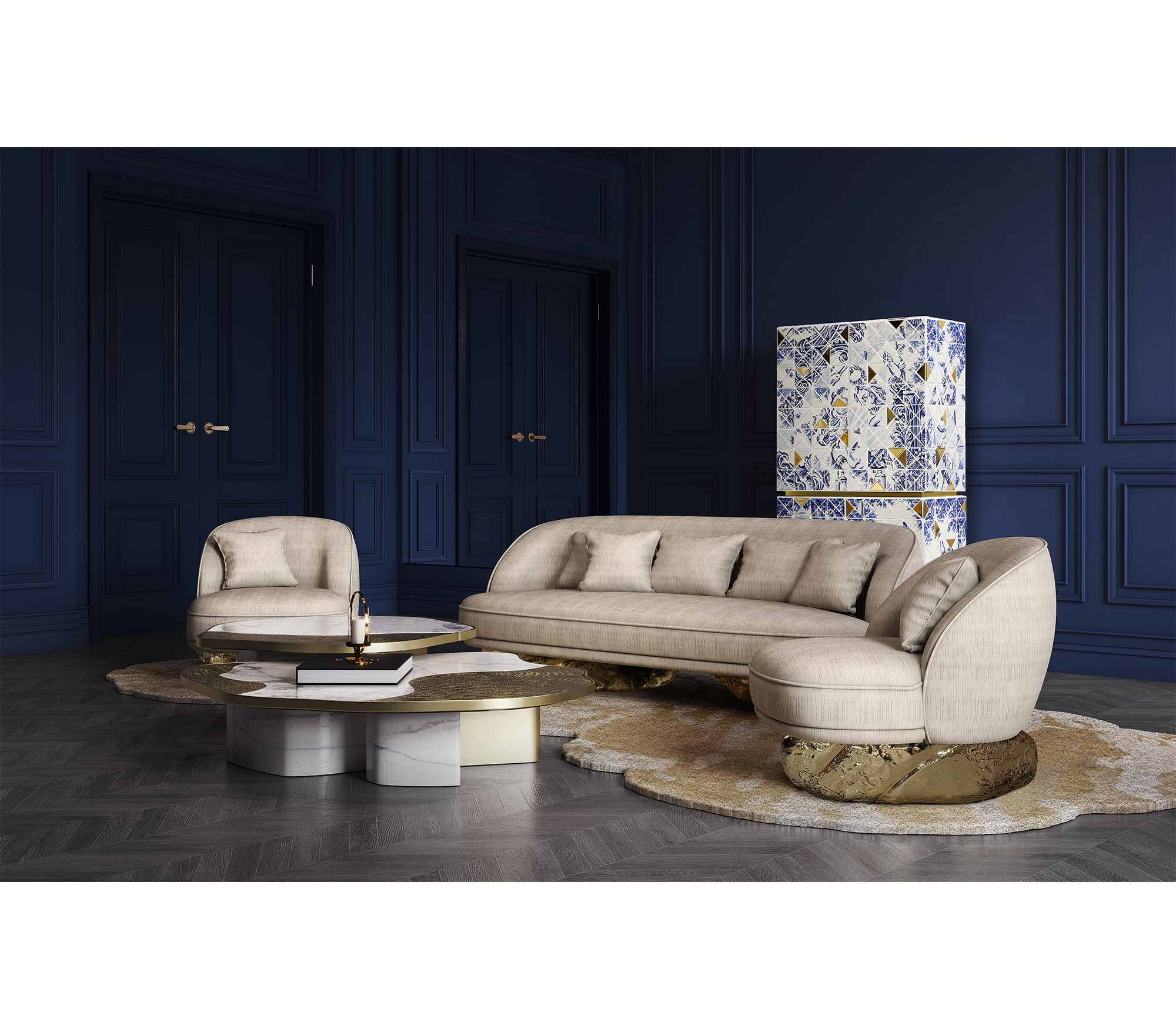 Luxurious Brass hammering technique angra armchair