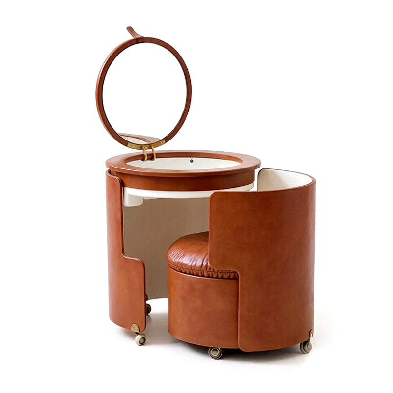 Arhplus Modern Bedroom Minimalism Solid Wood Leather Dressing Table