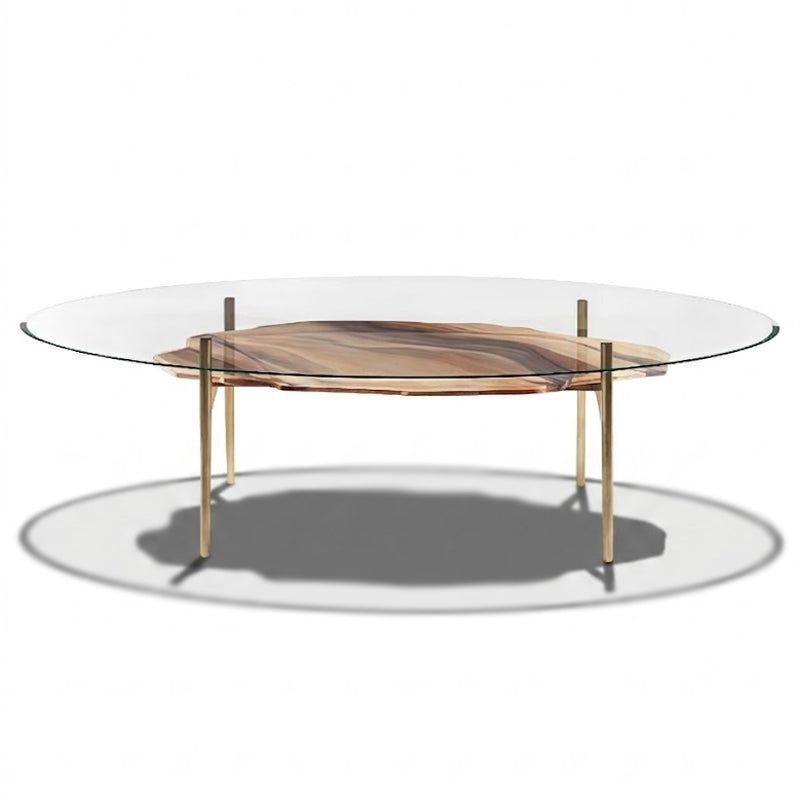 Arkady Luxury Modern Villa Simplicity Tempered Glass Dining Table