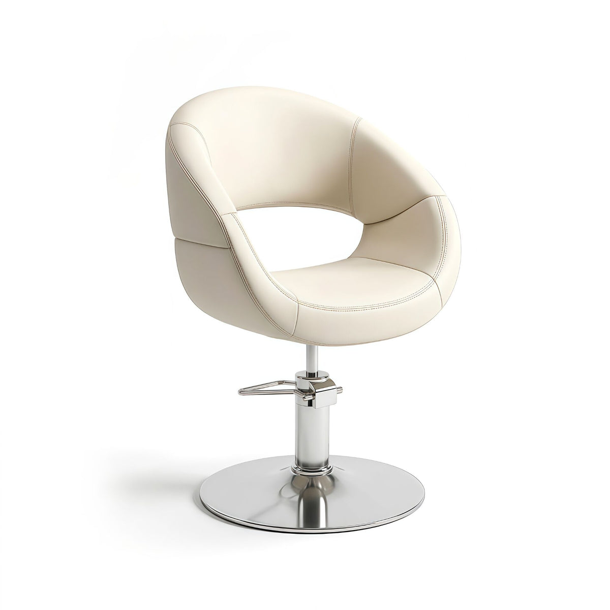 Italian Upscale Stainless Steel Simple Artistic Leather Lifting Armchair