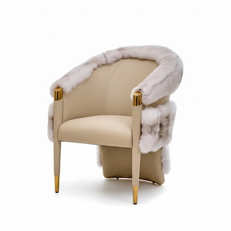 Minimalist Unique Creativity Leather Living Room Plush Armchair