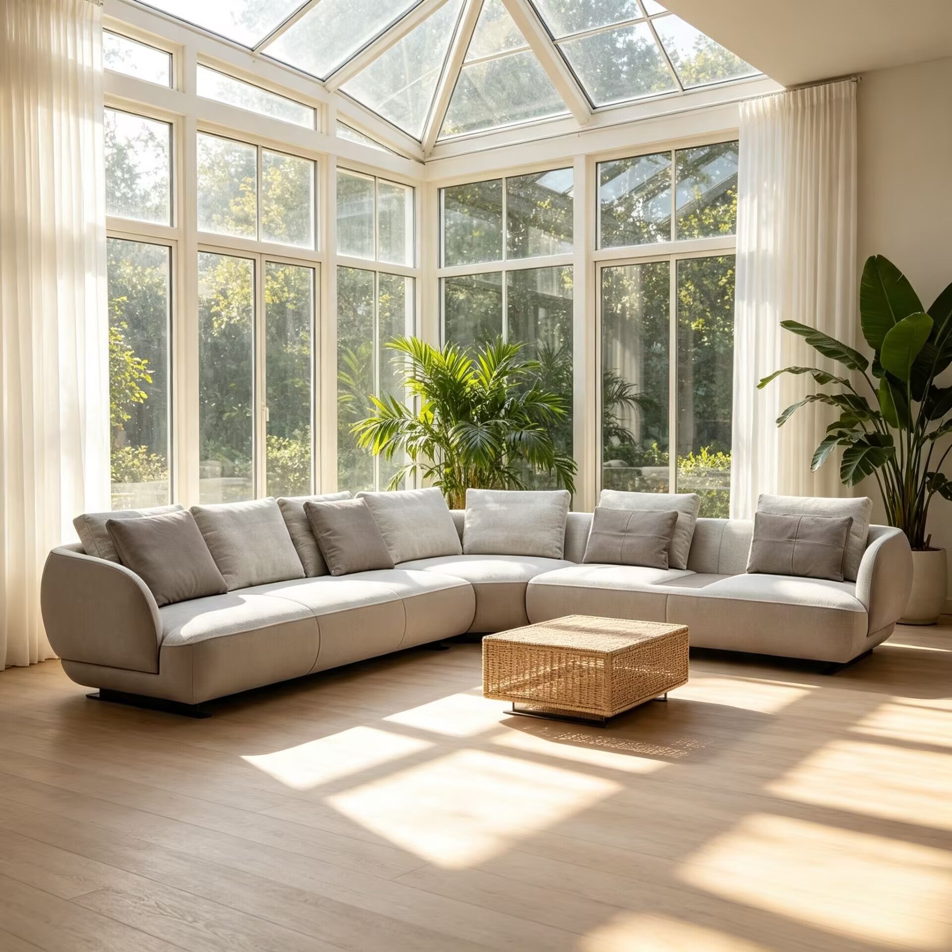Aston Italian Artistic Upscale Corner Combination Fabric Sofa