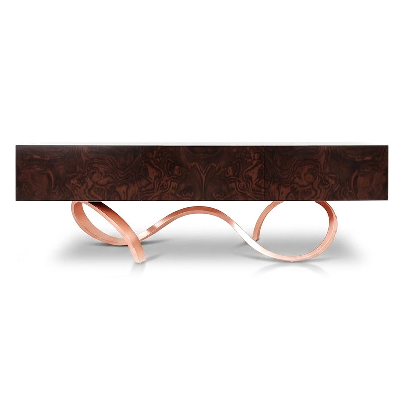 Athena Unique Irregular Metal Artistic Solid Wood Customize Sideboard