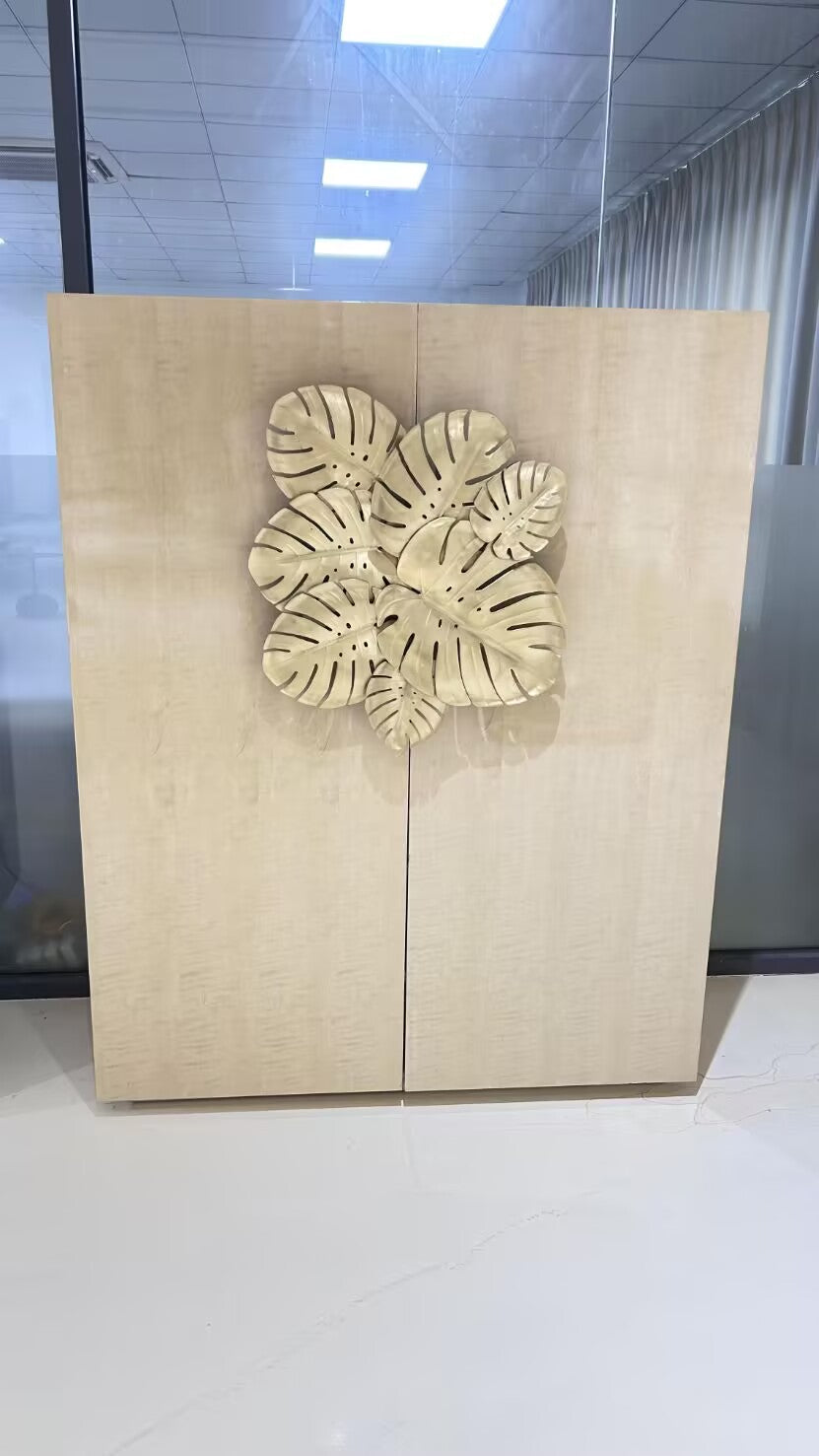 Azingo Metal Creative Luxurious Minimalist Solid Wood Wine Cabinet