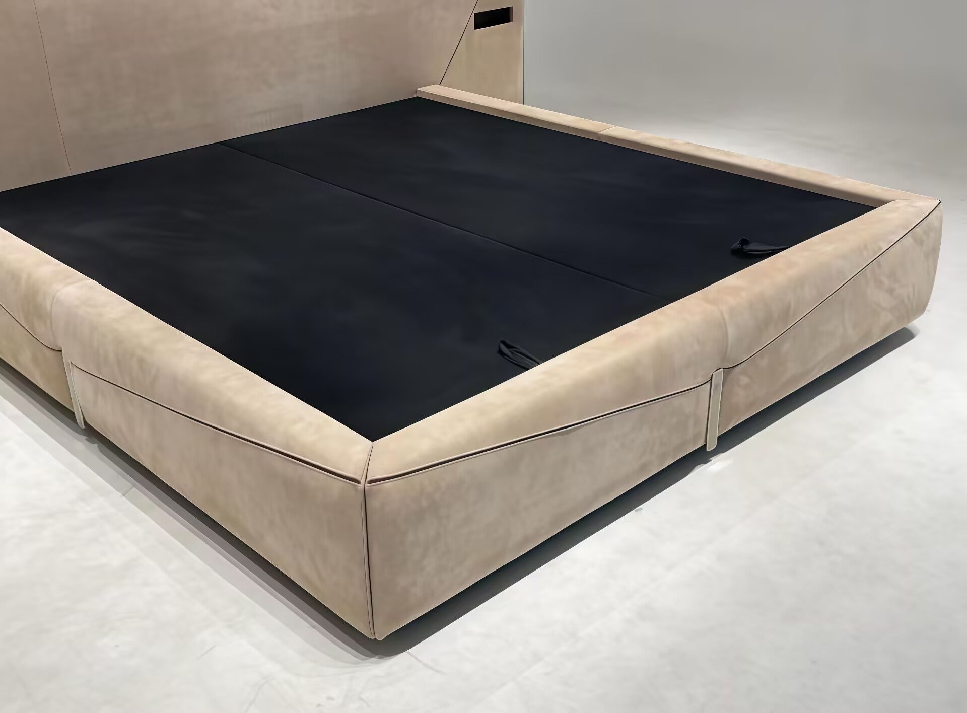 Bastian Modern Minimalist Genuine Leather Customize Double Bed