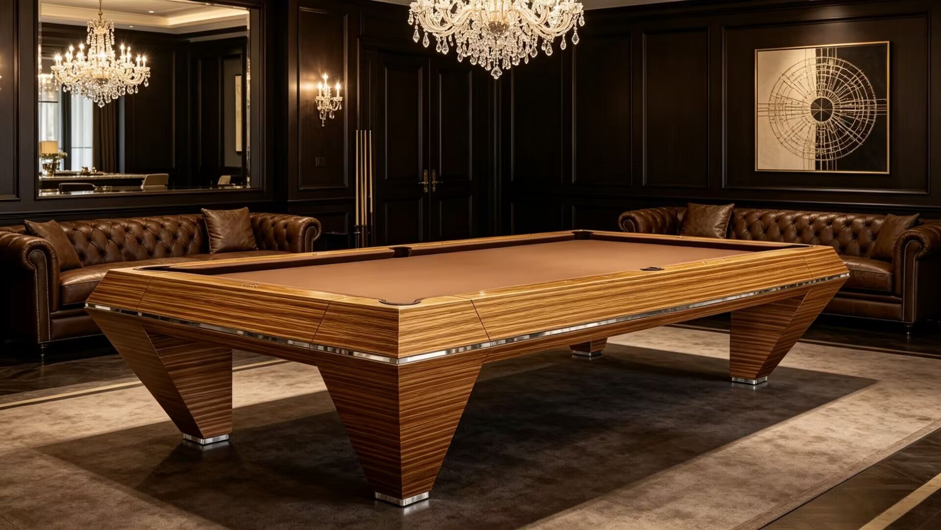Italian High Quality Creativity Solid Wood Standard Billiard Table