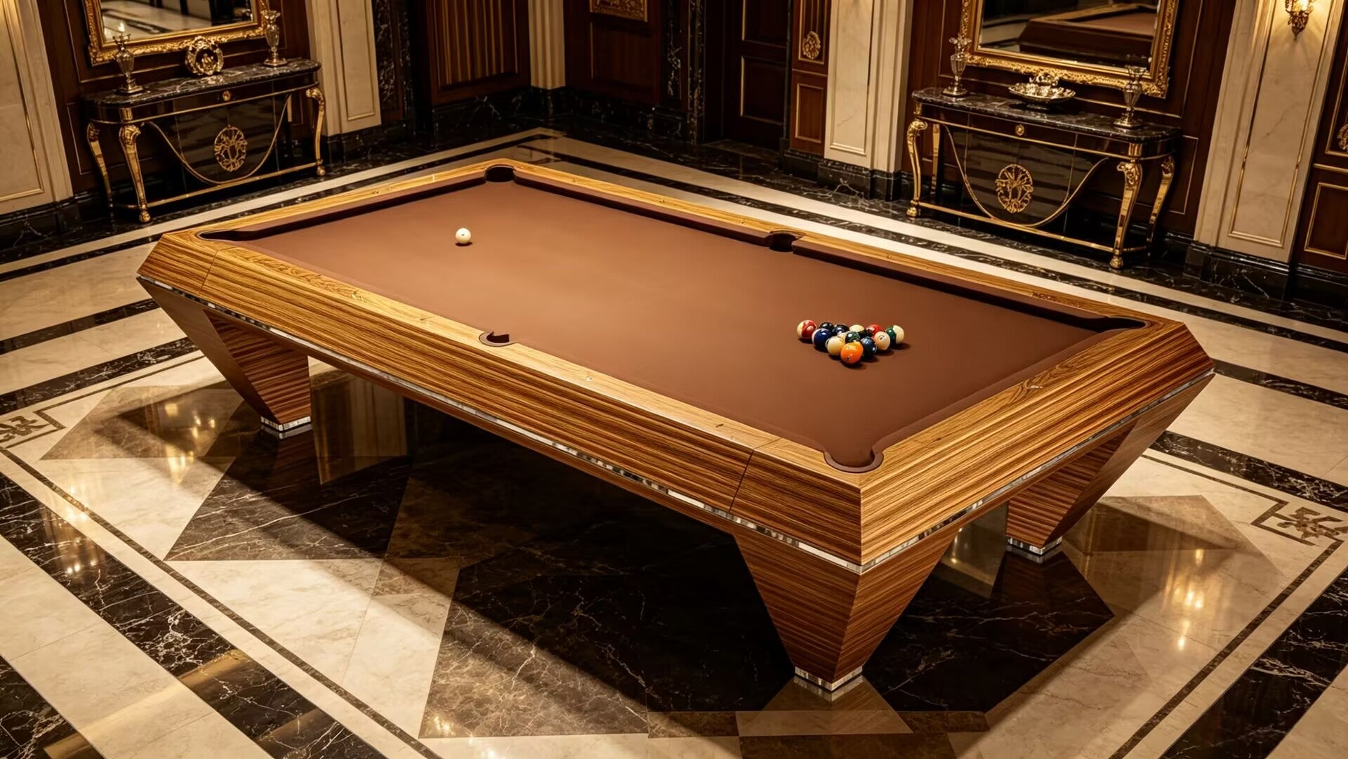 Italian High Quality Creativity Solid Wood Standard Billiard Table