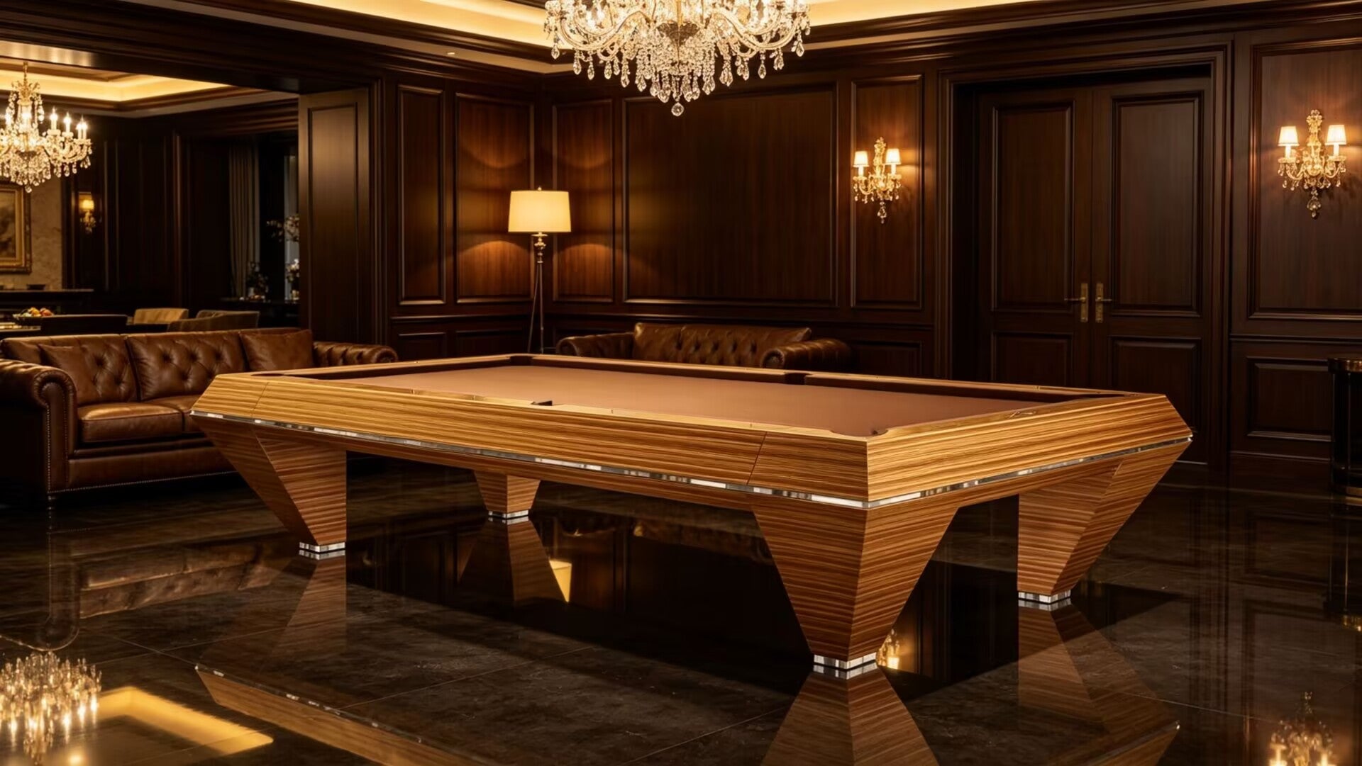 Italian High Quality Creativity Solid Wood Standard Billiard Table