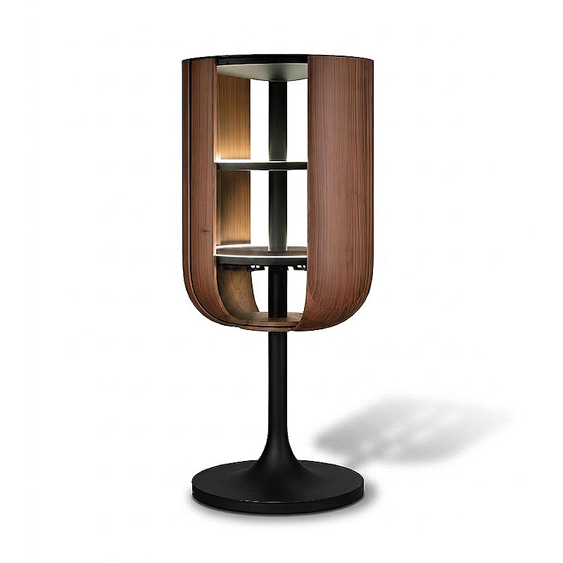 Bloom Luxurious Art Irregular Simplicity Solid Wood Wine Cabinet