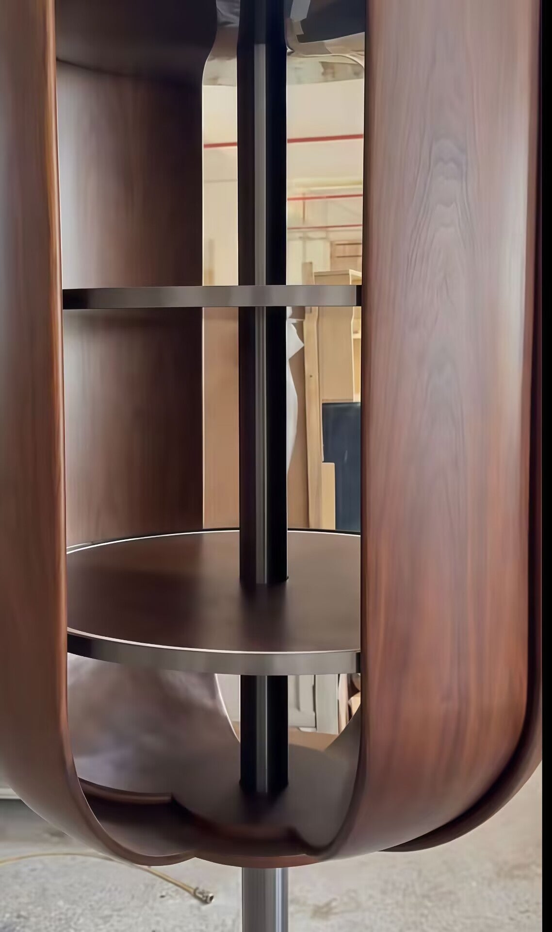 Bloom Luxurious Art Irregular Simplicity Solid Wood Wine Cabinet