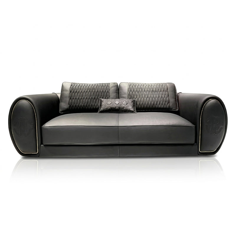 Bold Italian High-End Living Room Creativity Genuine Leather Sofa