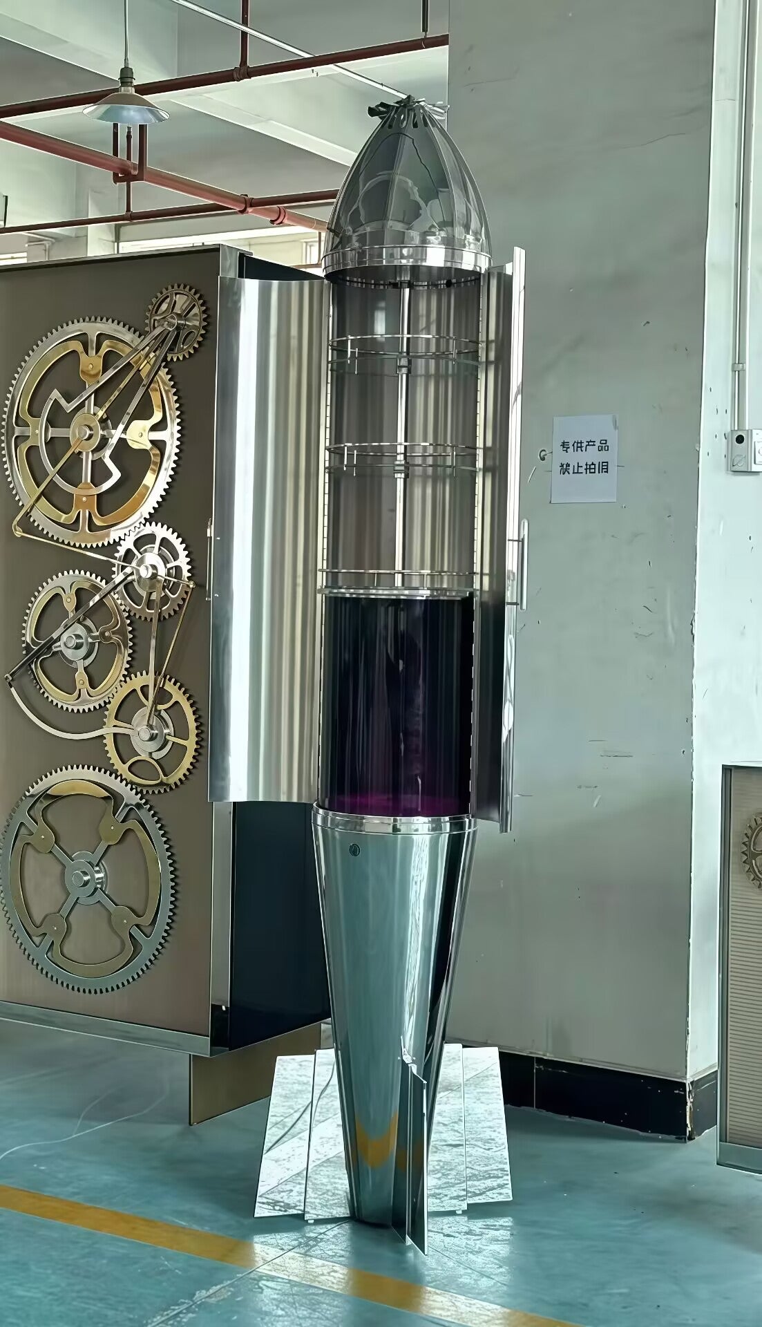 Bomb Italian High Quality Designer Stainless Steel Wine Cabinet