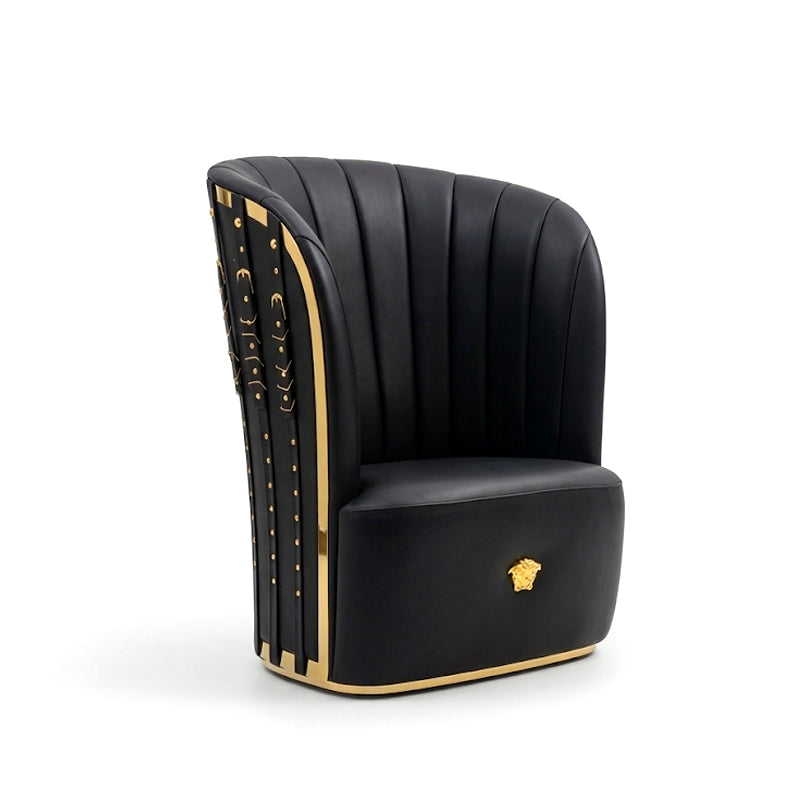 Bondage Italian Luxurious Genuine Leather High-Back Sofa Chair