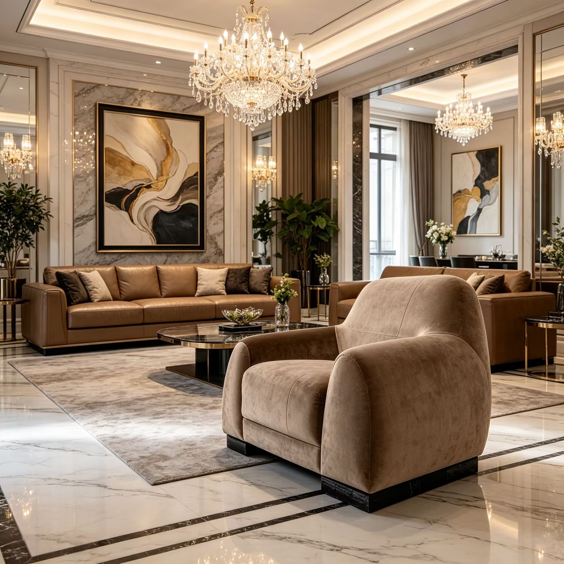 Borneo Italian High-End Simple Fabric Customize Single Sofa Chair