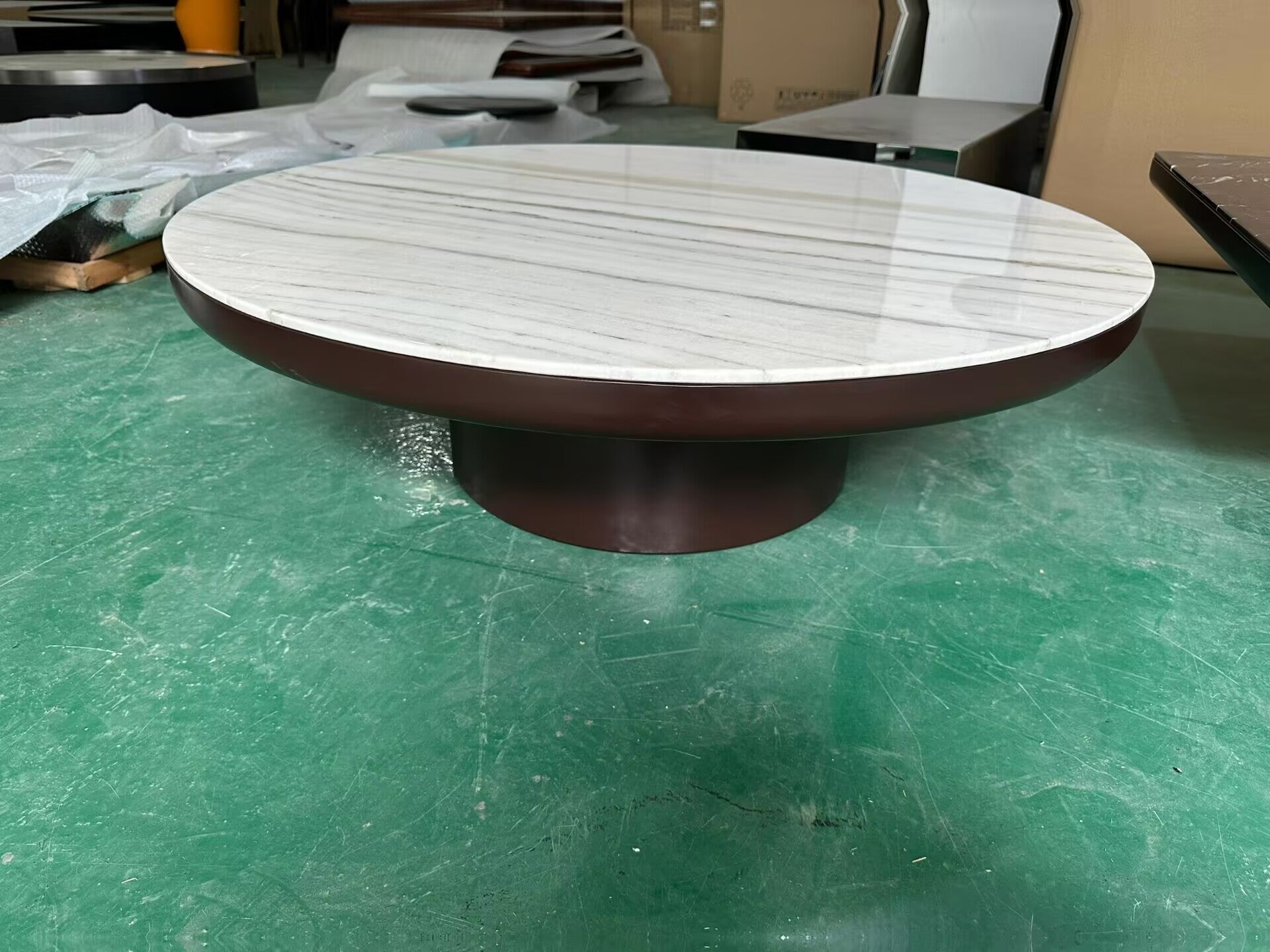Brady Living Room Upscale Designer Marble Custom Coffee Table