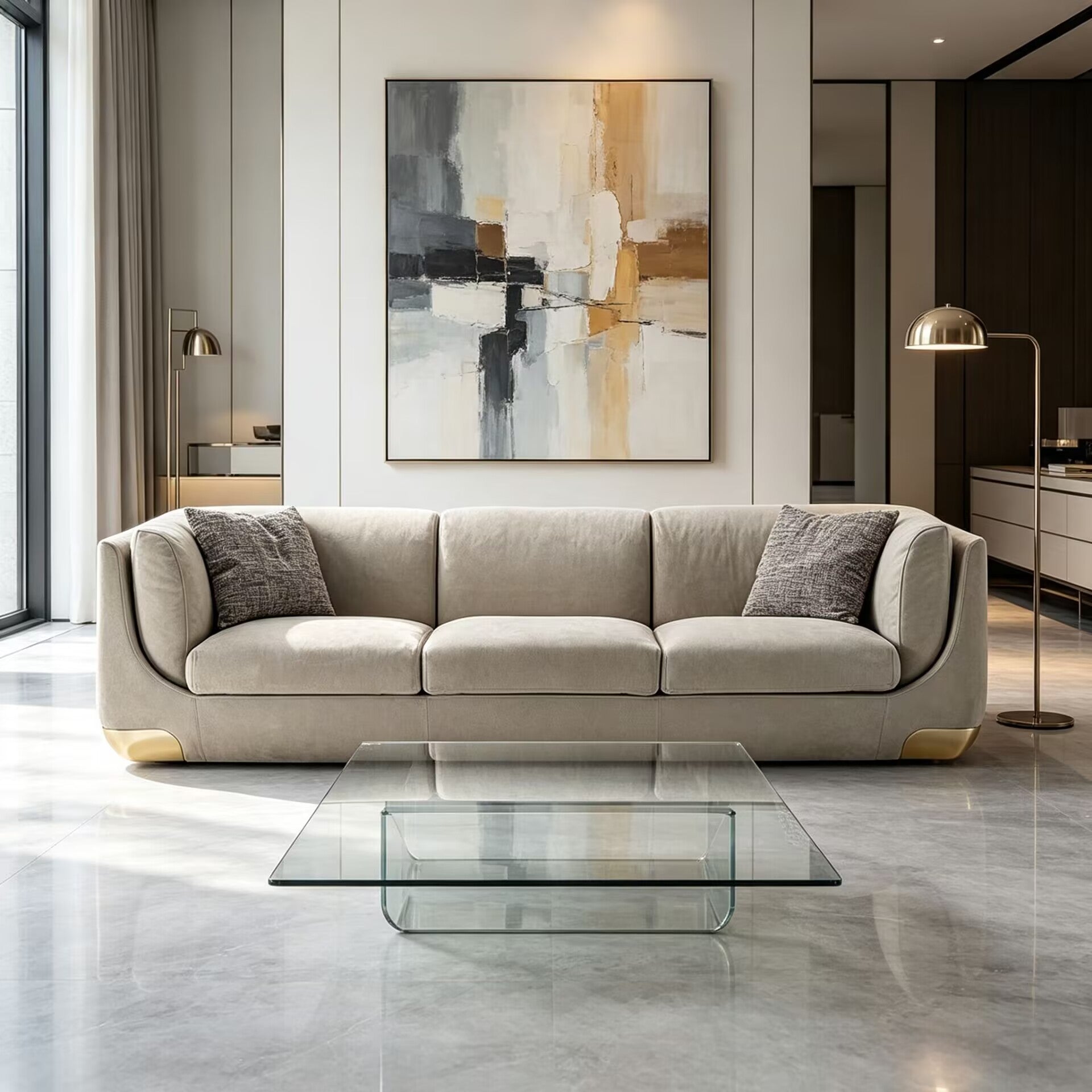 Bravery Villa Living Room Modern Creativity Fabric Customize Sofa