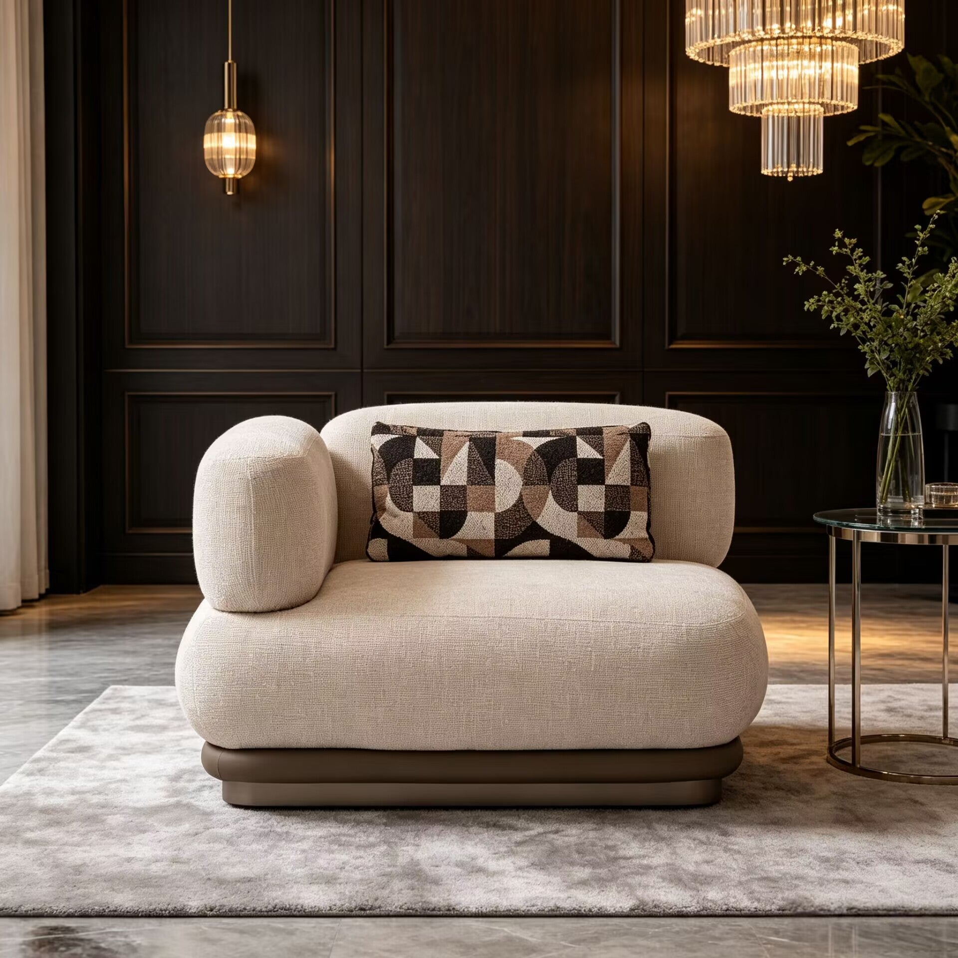 Bristol Point Laf Designer Minimalist Customize Fabric Sofa Chair