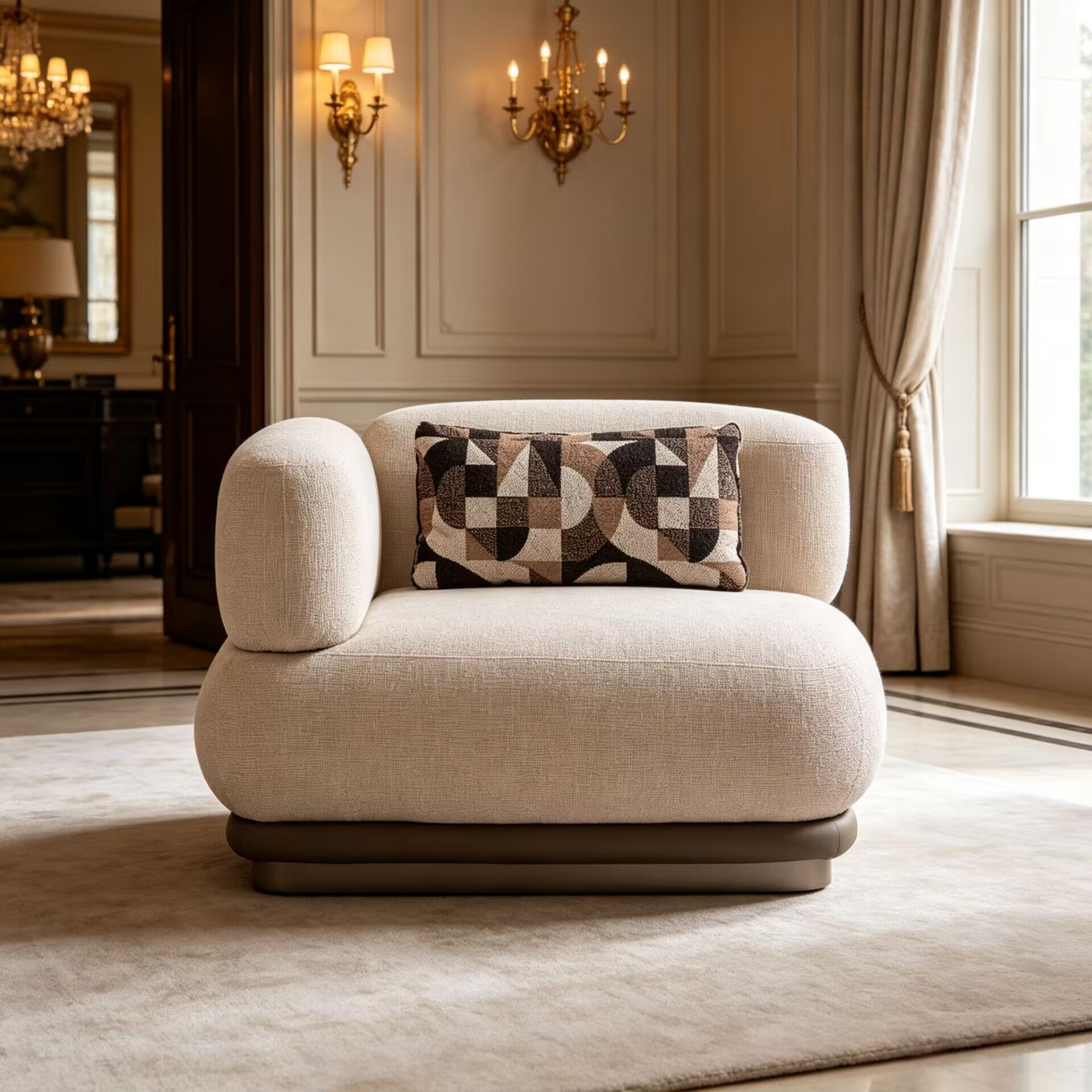 Bristol Point Laf Designer Minimalist Customize Fabric Sofa Chair