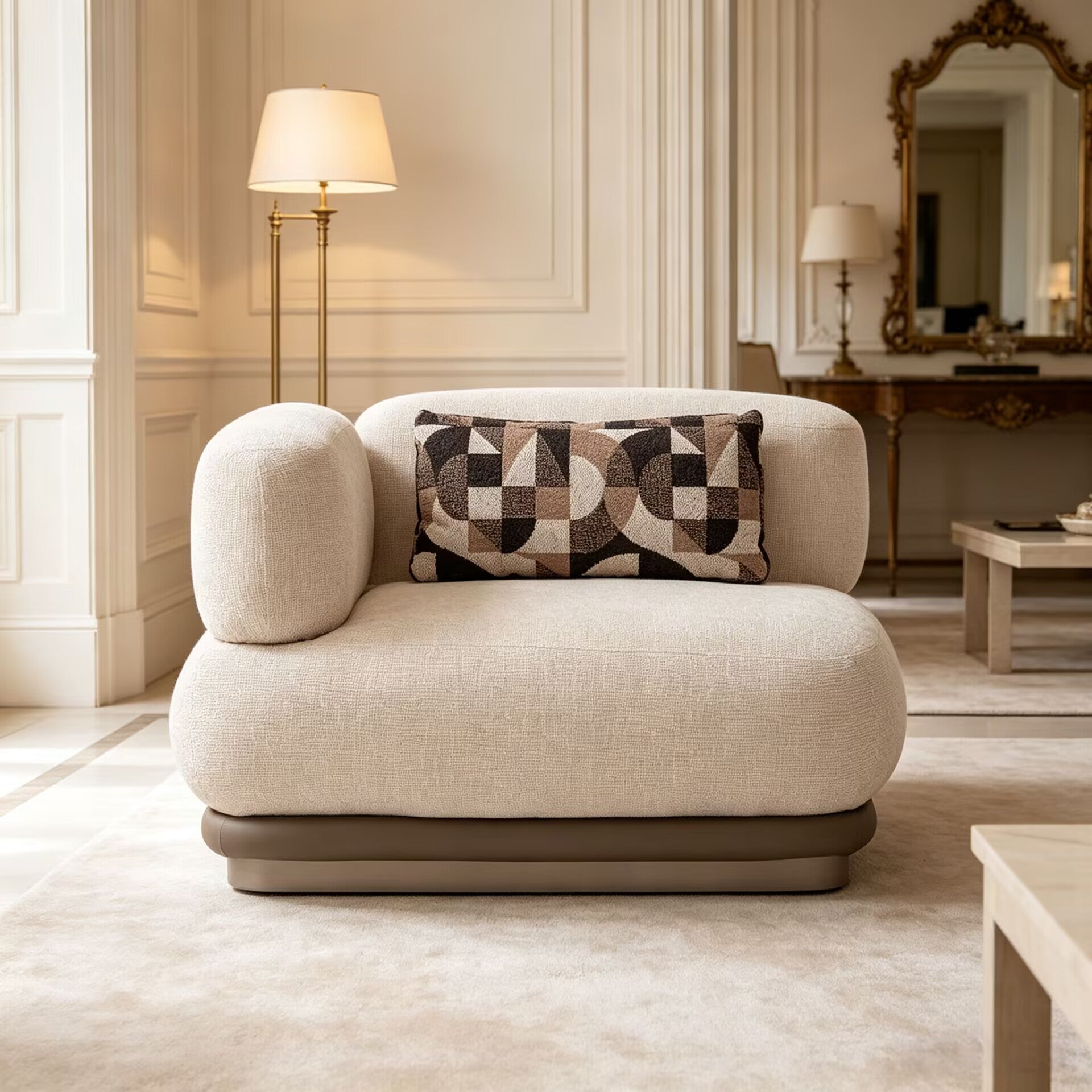 Bristol Point Laf Designer Minimalist Customize Fabric Sofa Chair