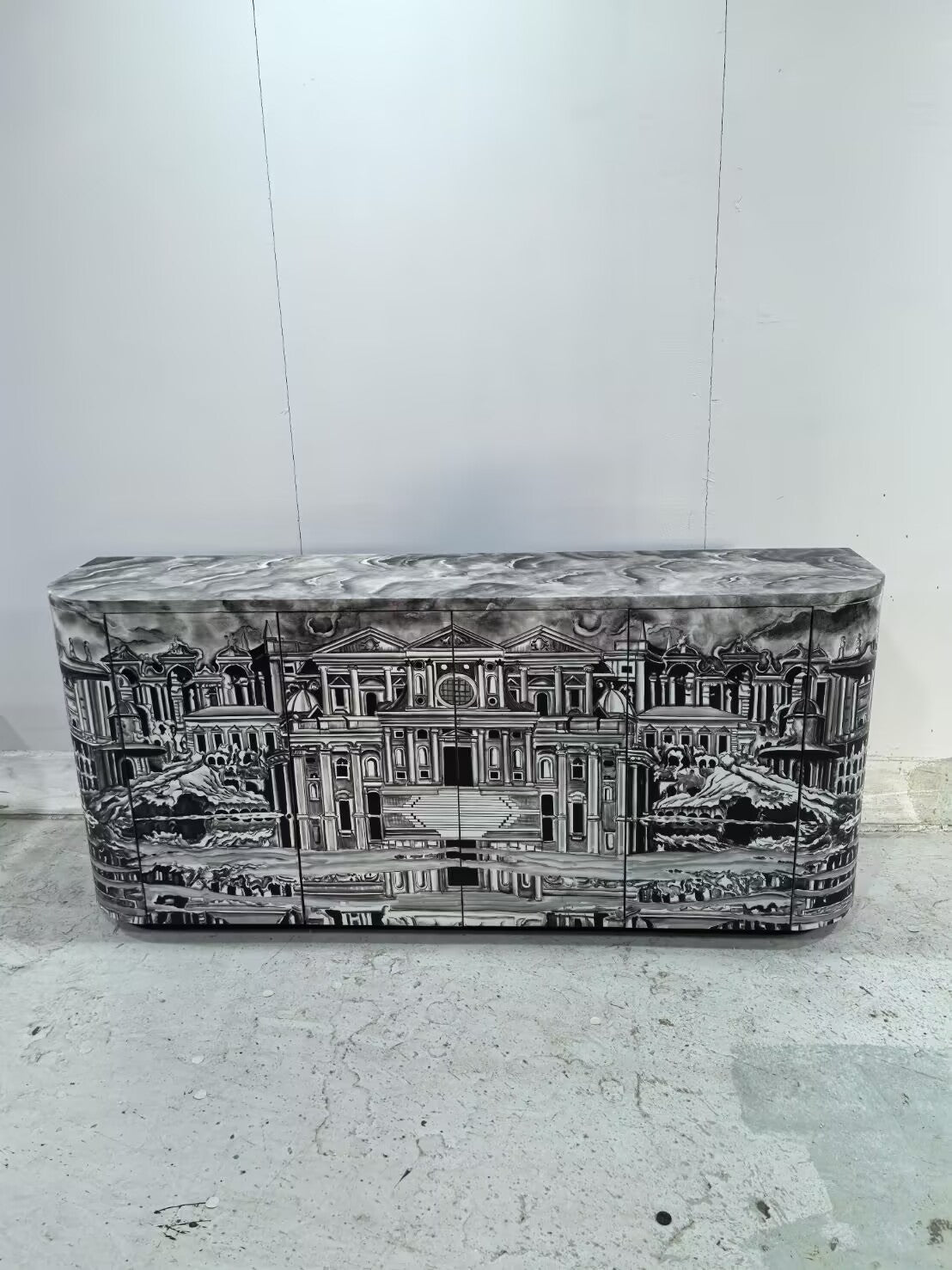 Buffet High End Designer Painted Solid Wood Commission Sideboard