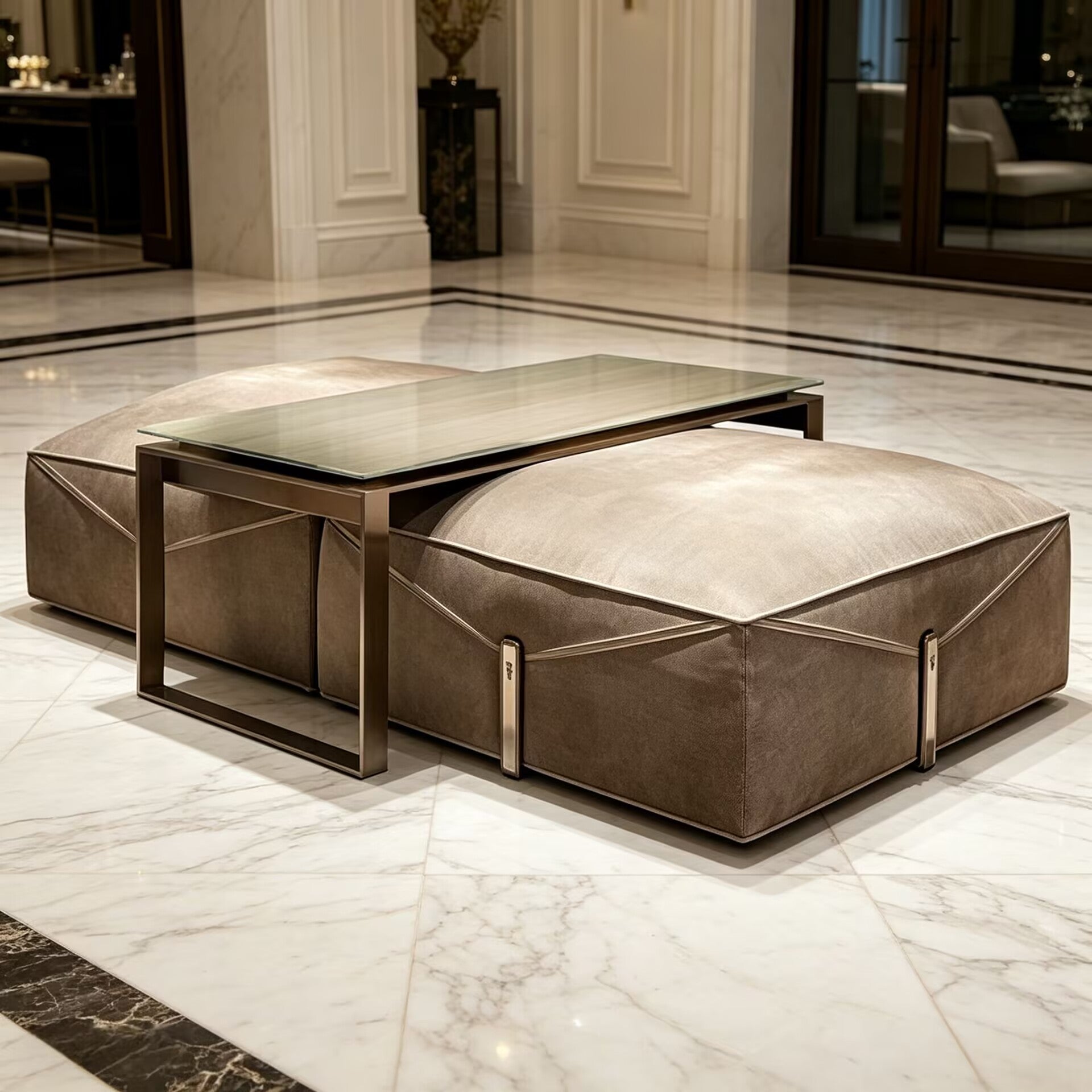 Bul Ding Living Room Upscale Rectangular Combination Coffee Table