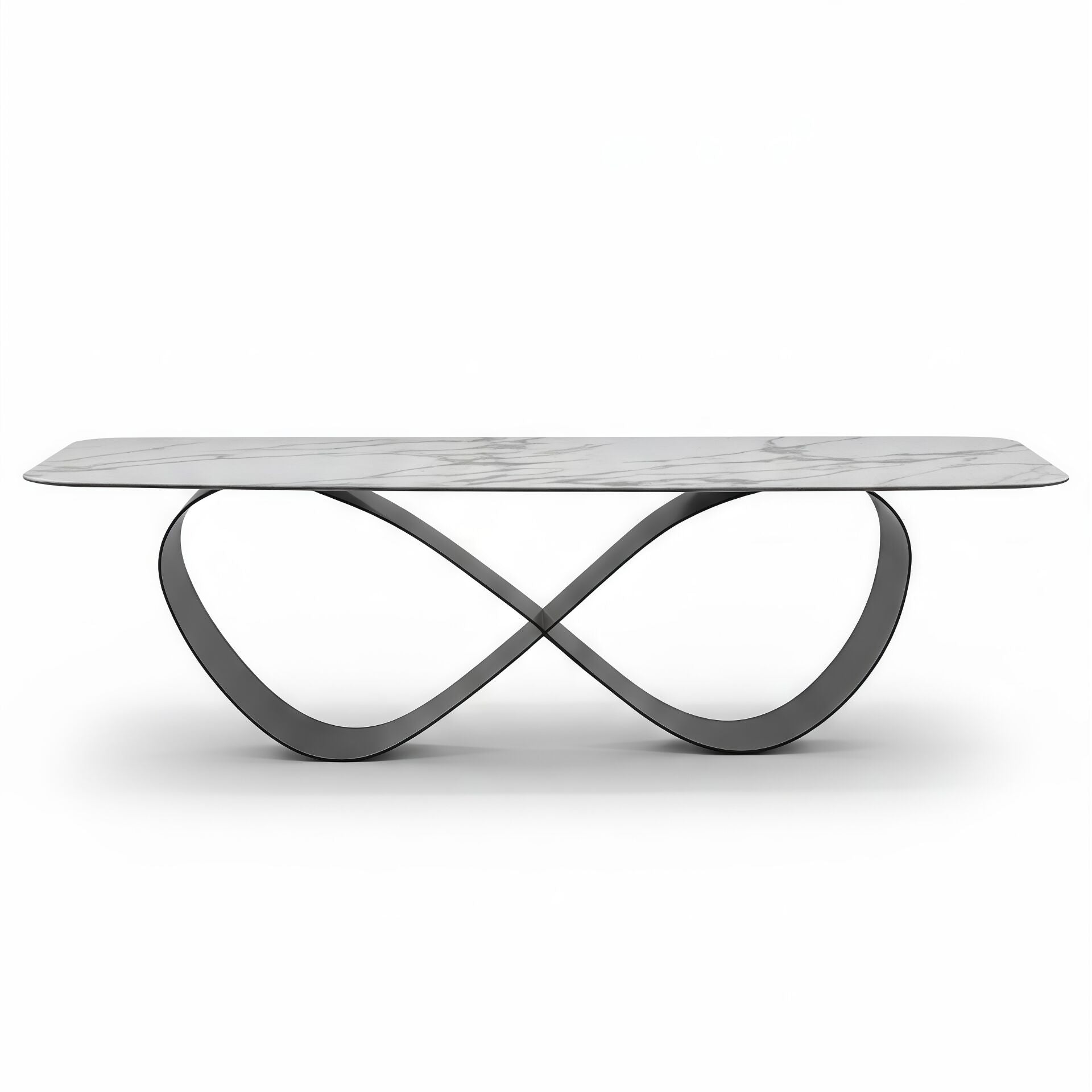 Butterfly Artistic Modern Minimalist Stainless Steel Marble Dining Table