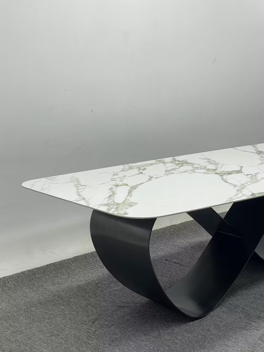 Butterfly Artistic Modern Minimalist Stainless Steel Marble Dining Table