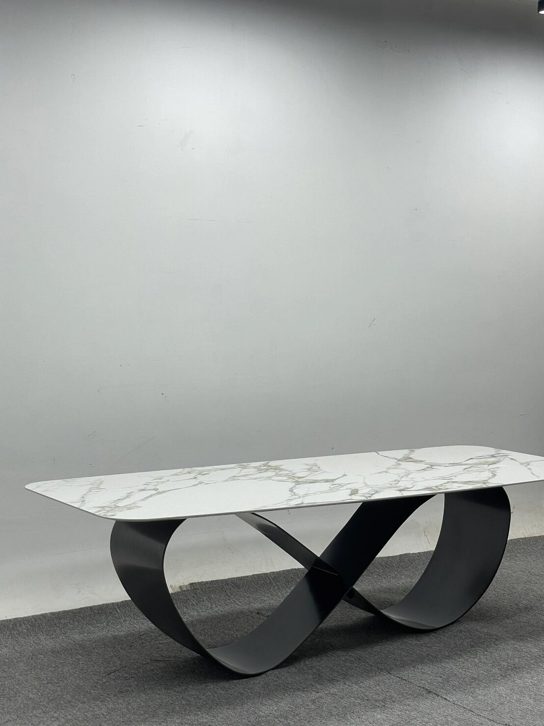 Butterfly Artistic Modern Minimalist Stainless Steel Marble Dining Table