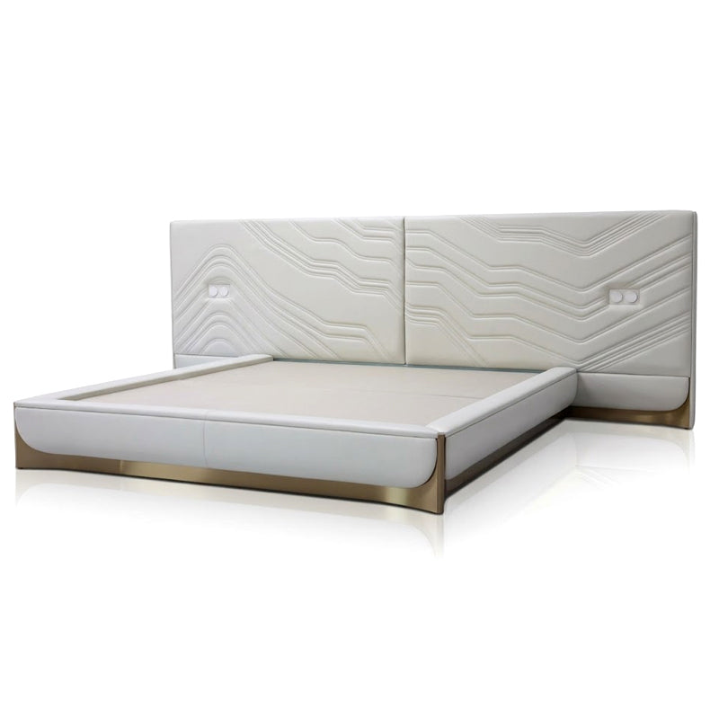 Ca'Fosari Italian Designer Art Genuine Leather Widescreen Bed