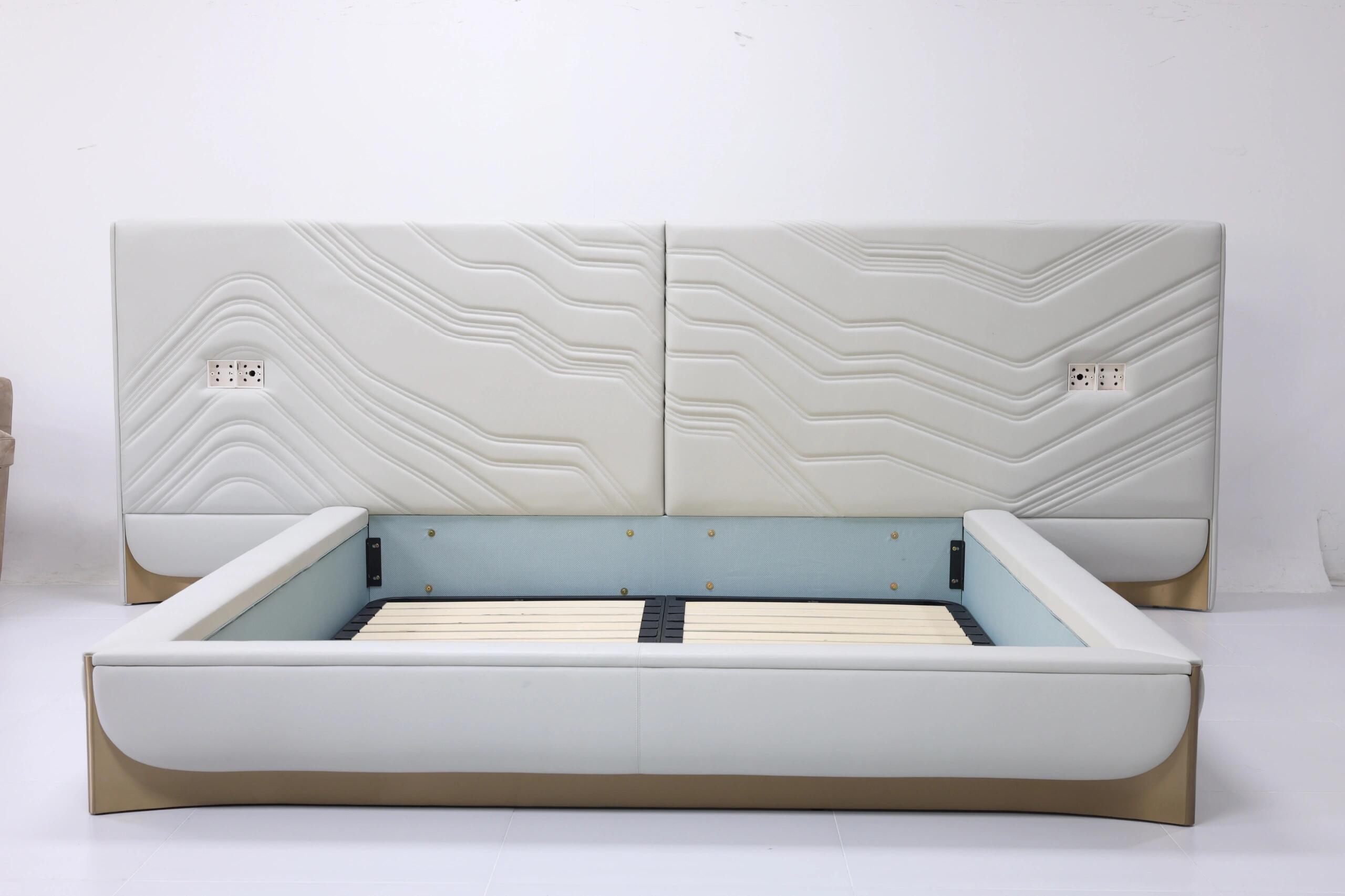 Ca'Fosari Italian Designer Art Genuine Leather Widescreen Bed