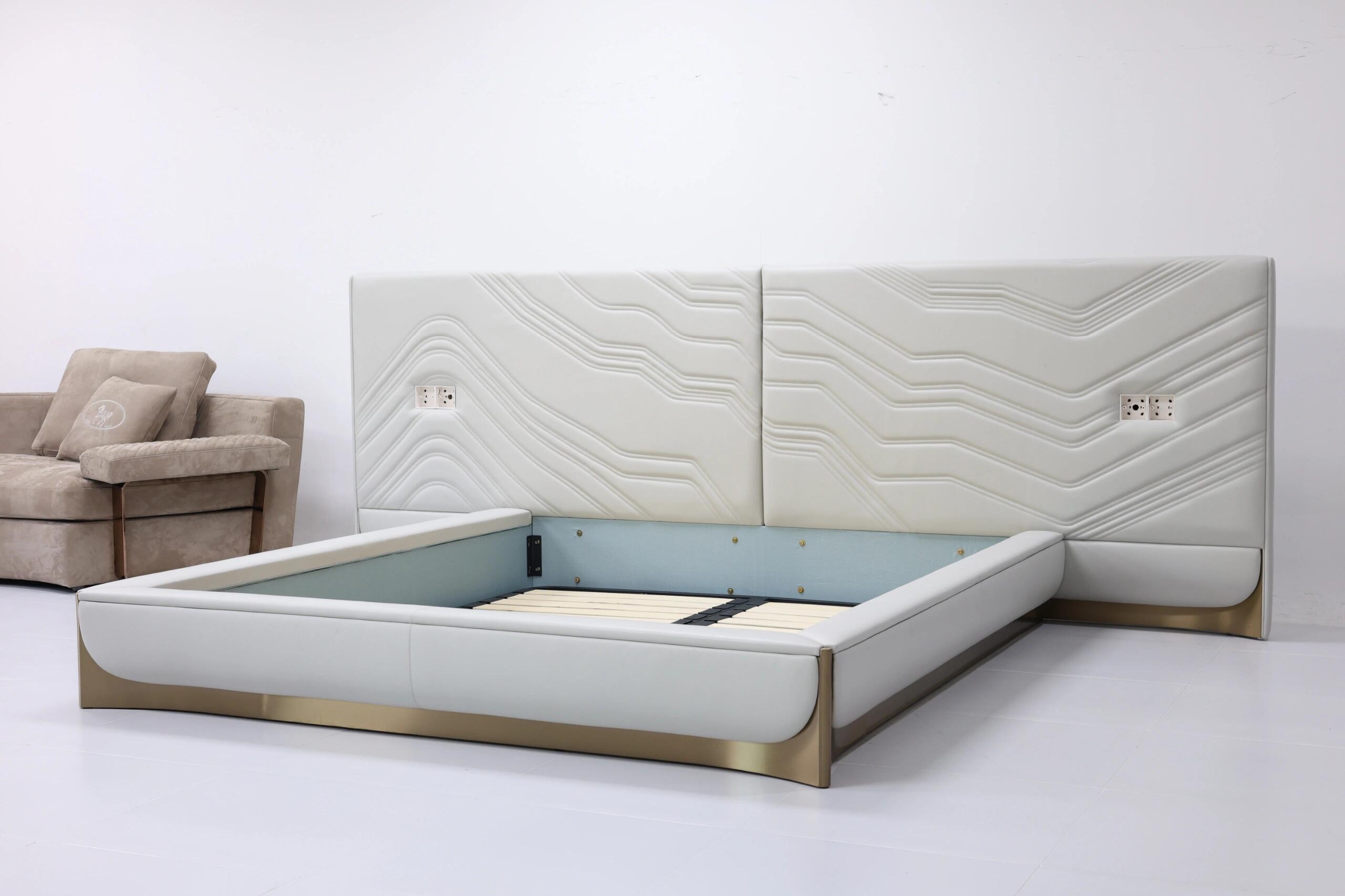 Ca'Fosari Italian Designer Art Genuine Leather Widescreen Bed