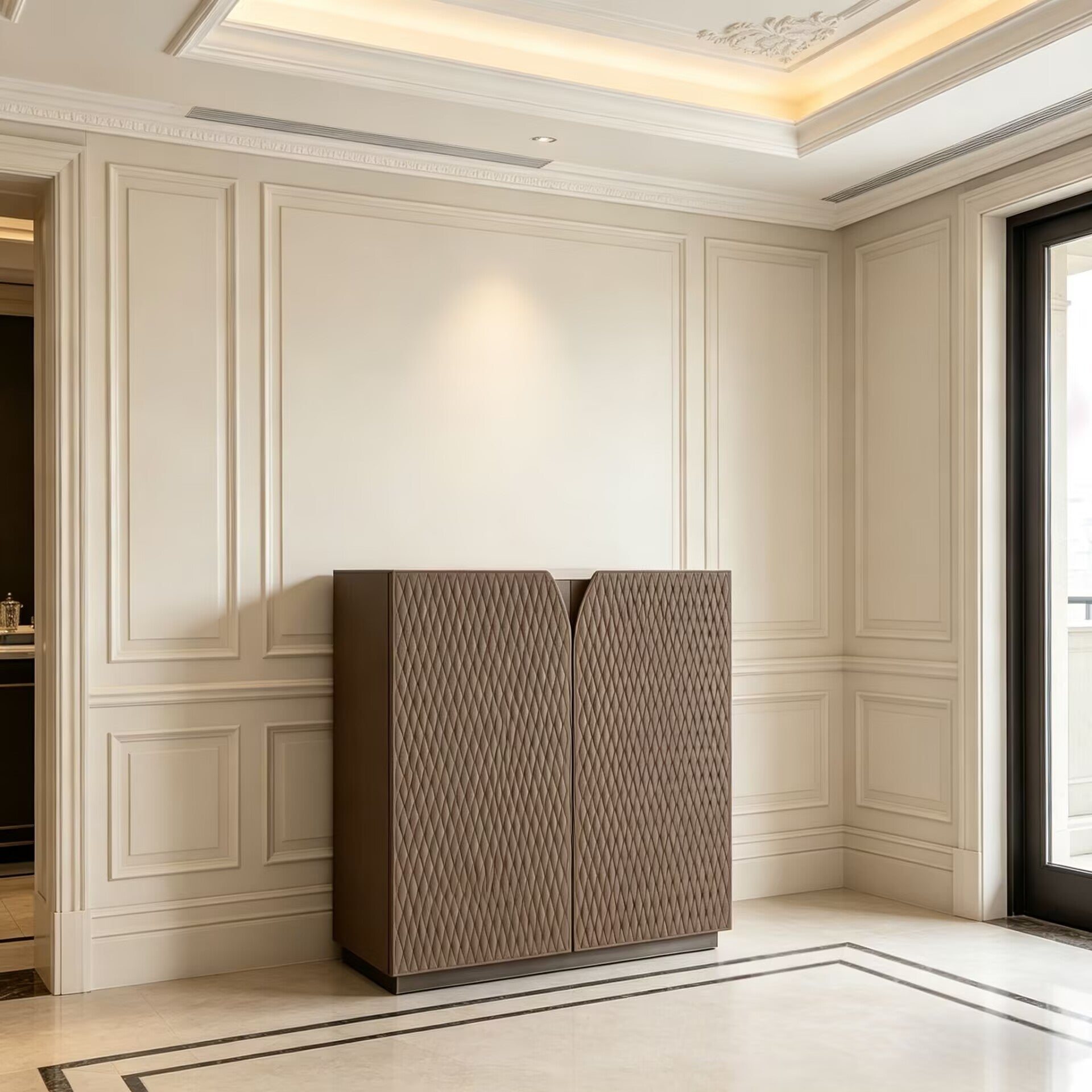 Caiias Mobili Luxurious Villa Living Room Artistic Solid Wood Sideboard