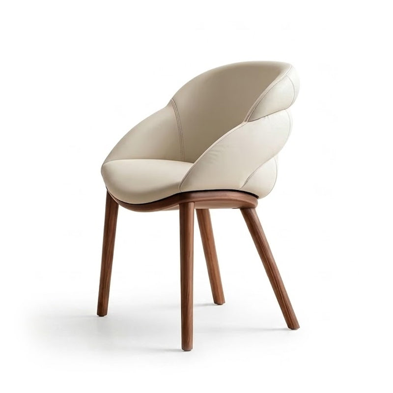 Camilla Designer Minimalist Solid Wood Artistic Fabric Dining Chair
