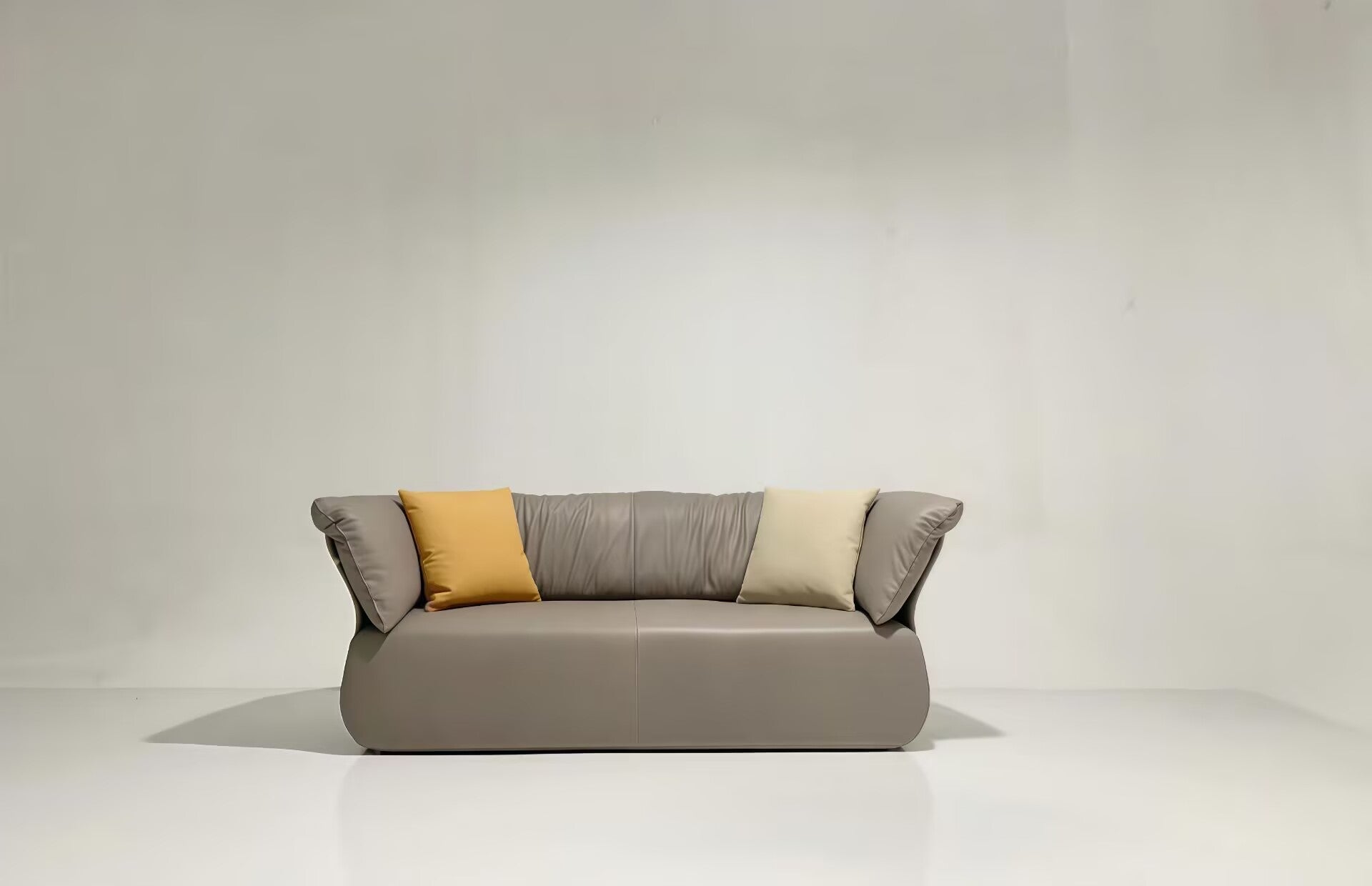Cannes Modern Luxurious Creativity Genuine Leather Double Sofa