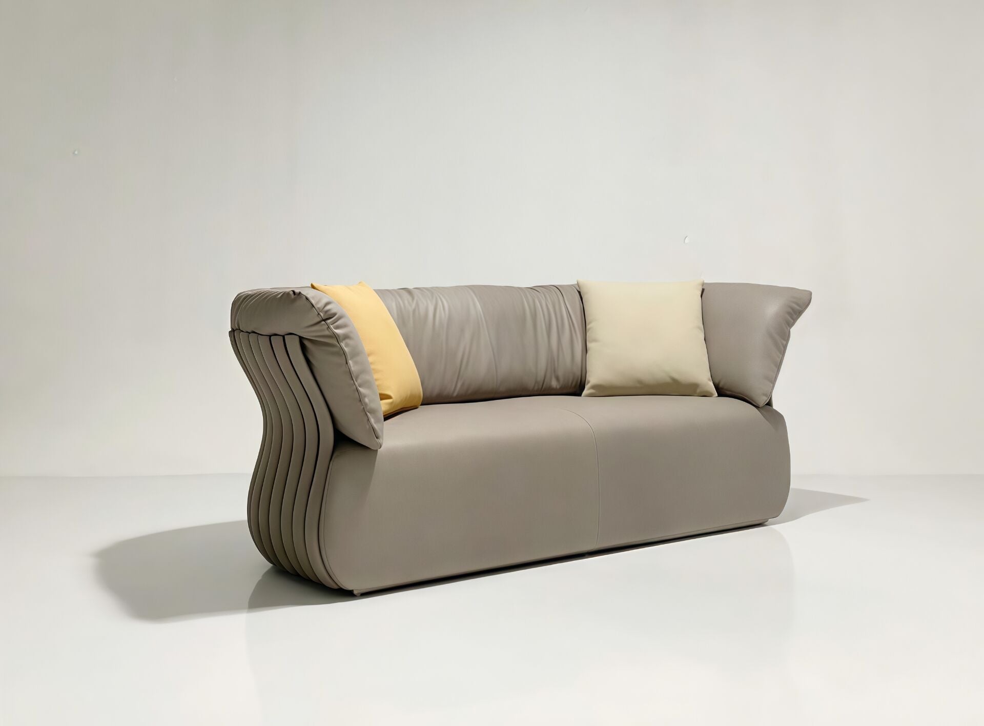Cannes Modern Luxurious Creativity Genuine Leather Double Sofa