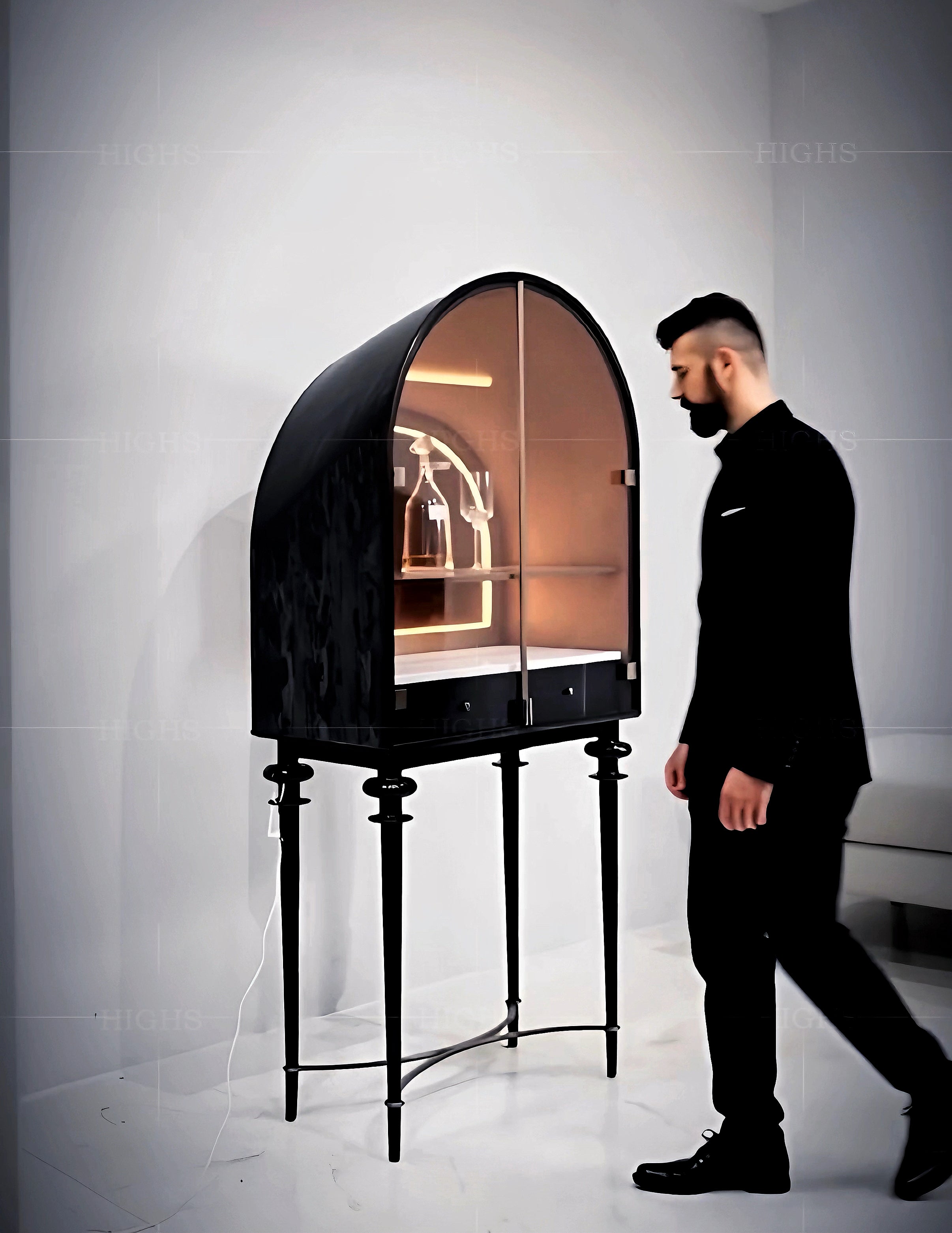 Luxury castle wine cabinet unique design