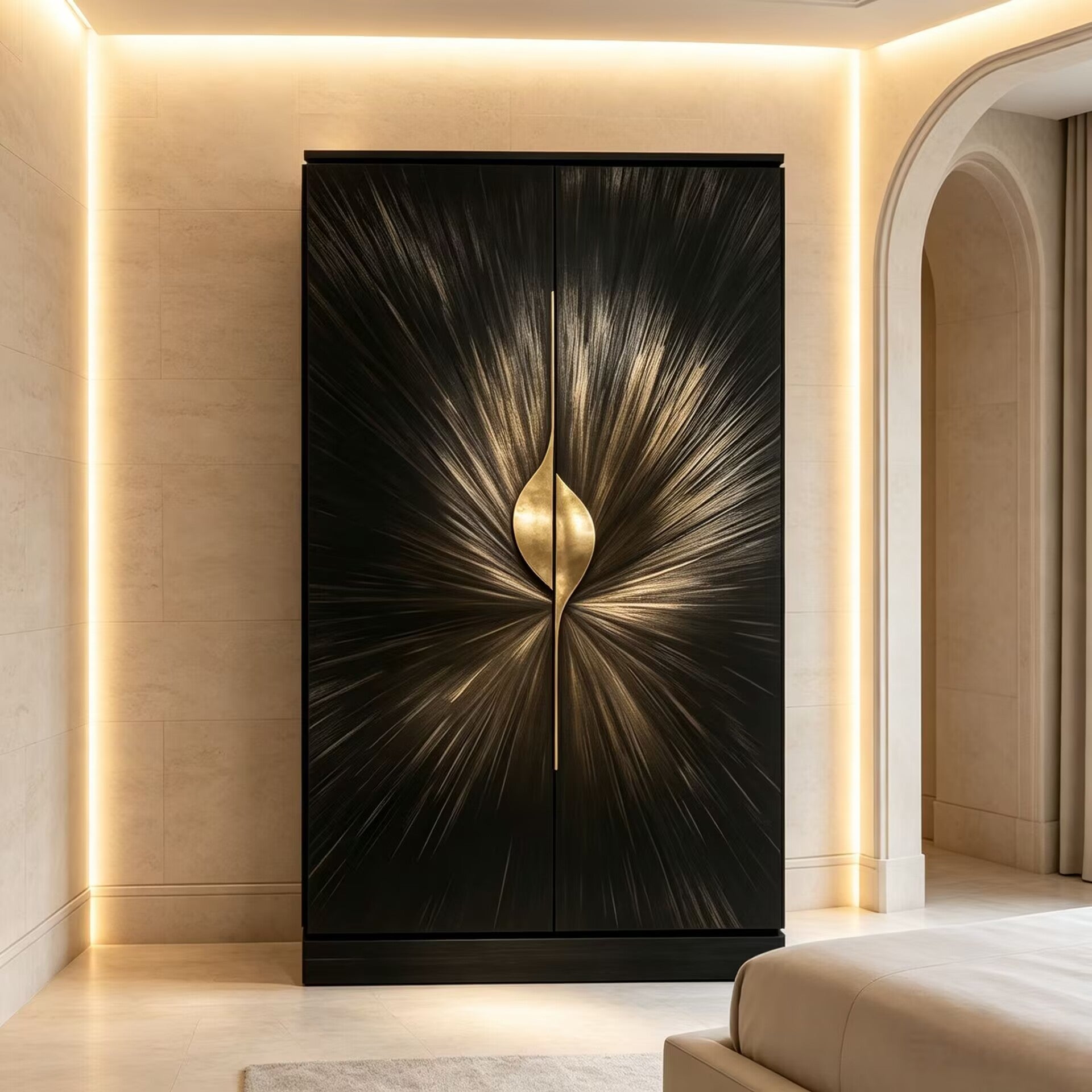 Celine Modern Unique High-End Solid Wood Customize Armoire