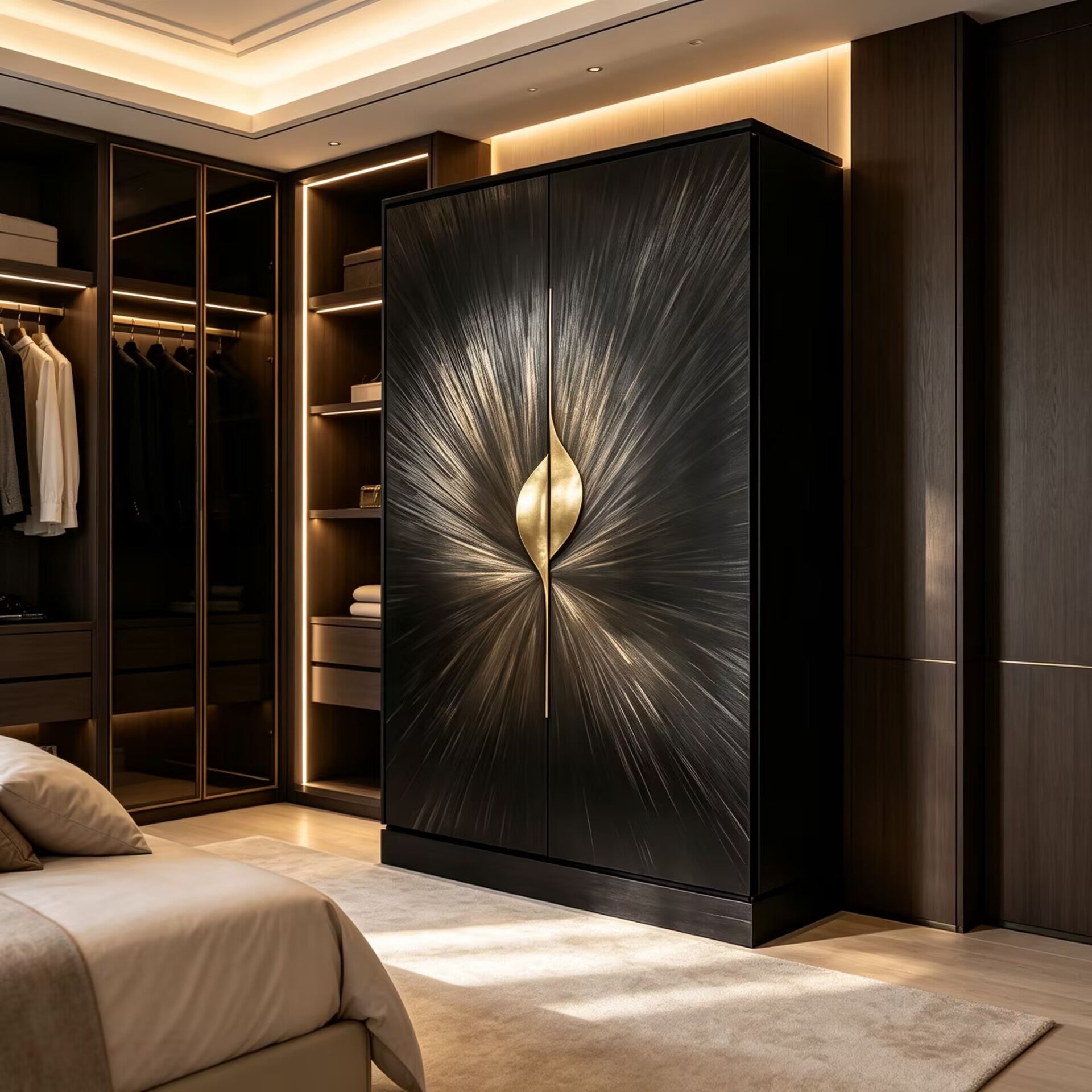 Celine Modern Unique High-End Solid Wood Customize Armoire