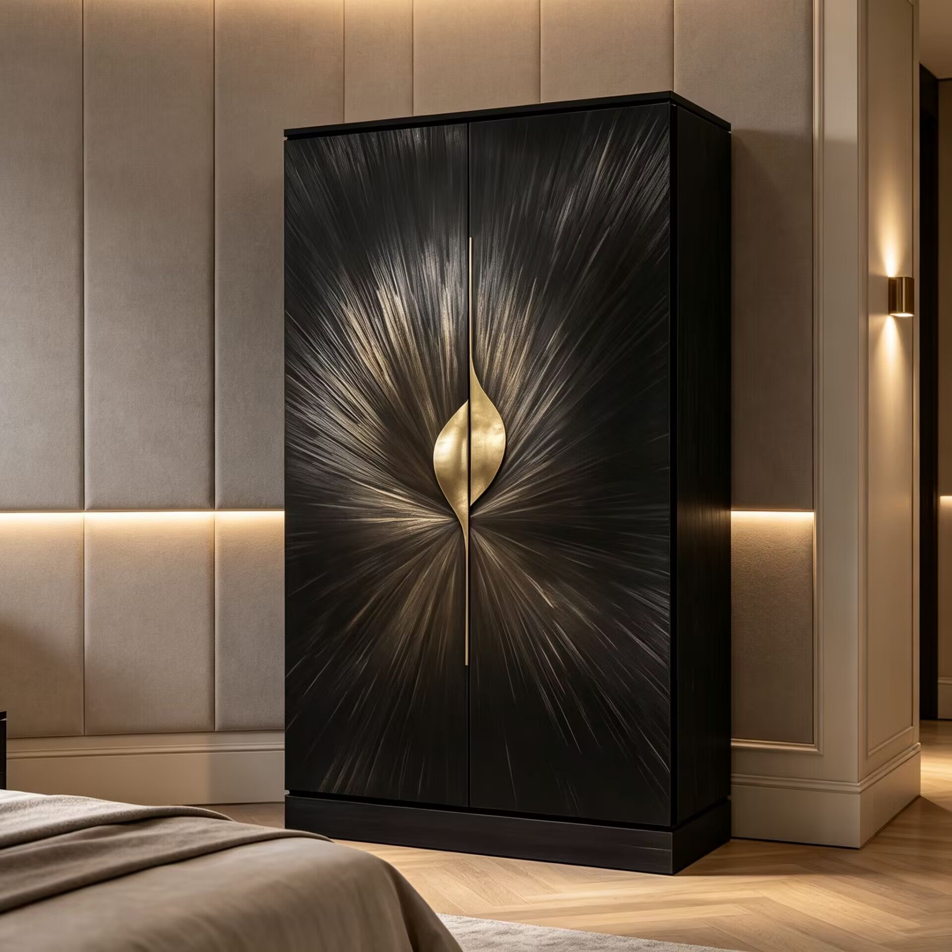 Celine Modern Unique High-End Solid Wood Customize Armoire