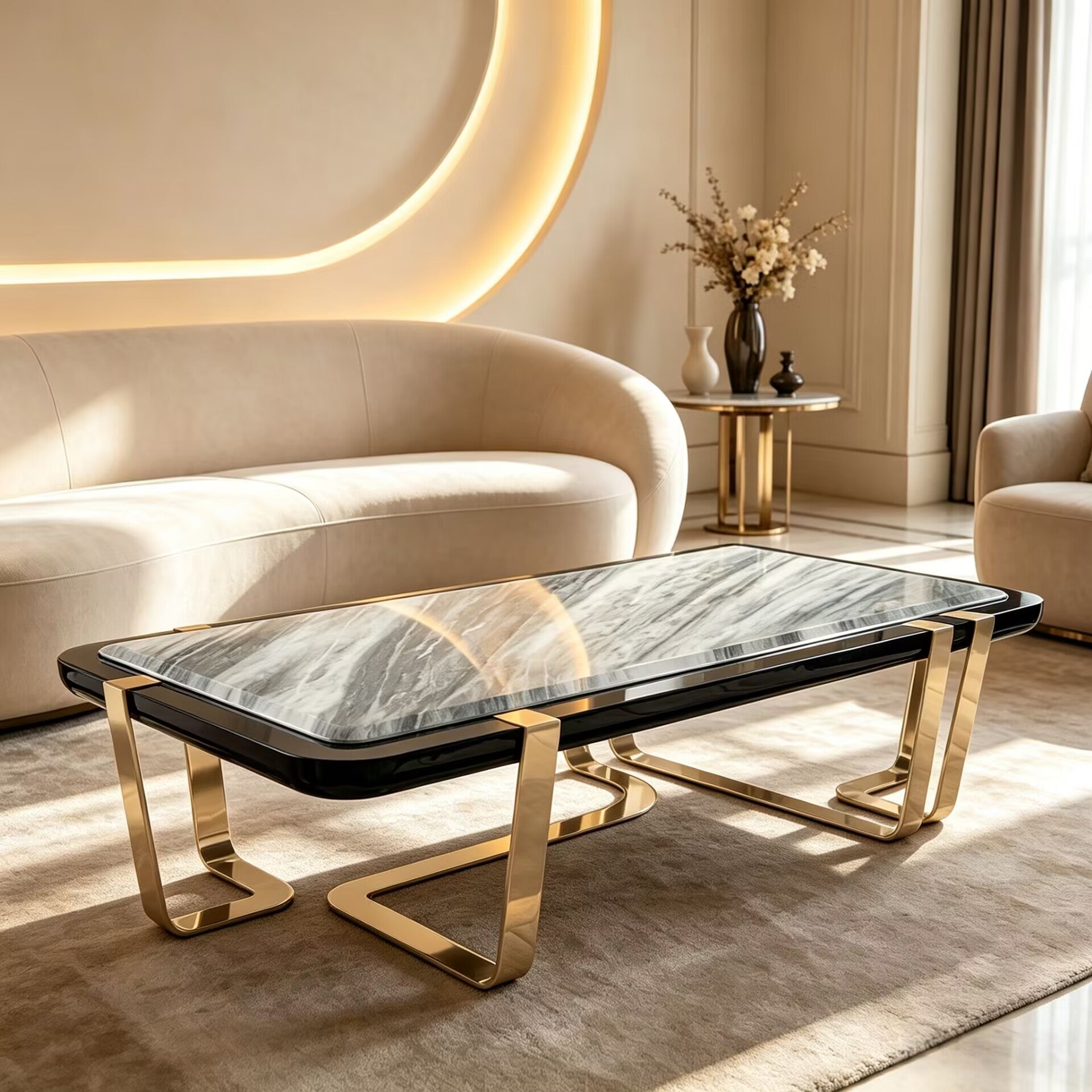 Charisma Villa Living Room Geometric Creativity Rectangle Coffee Table